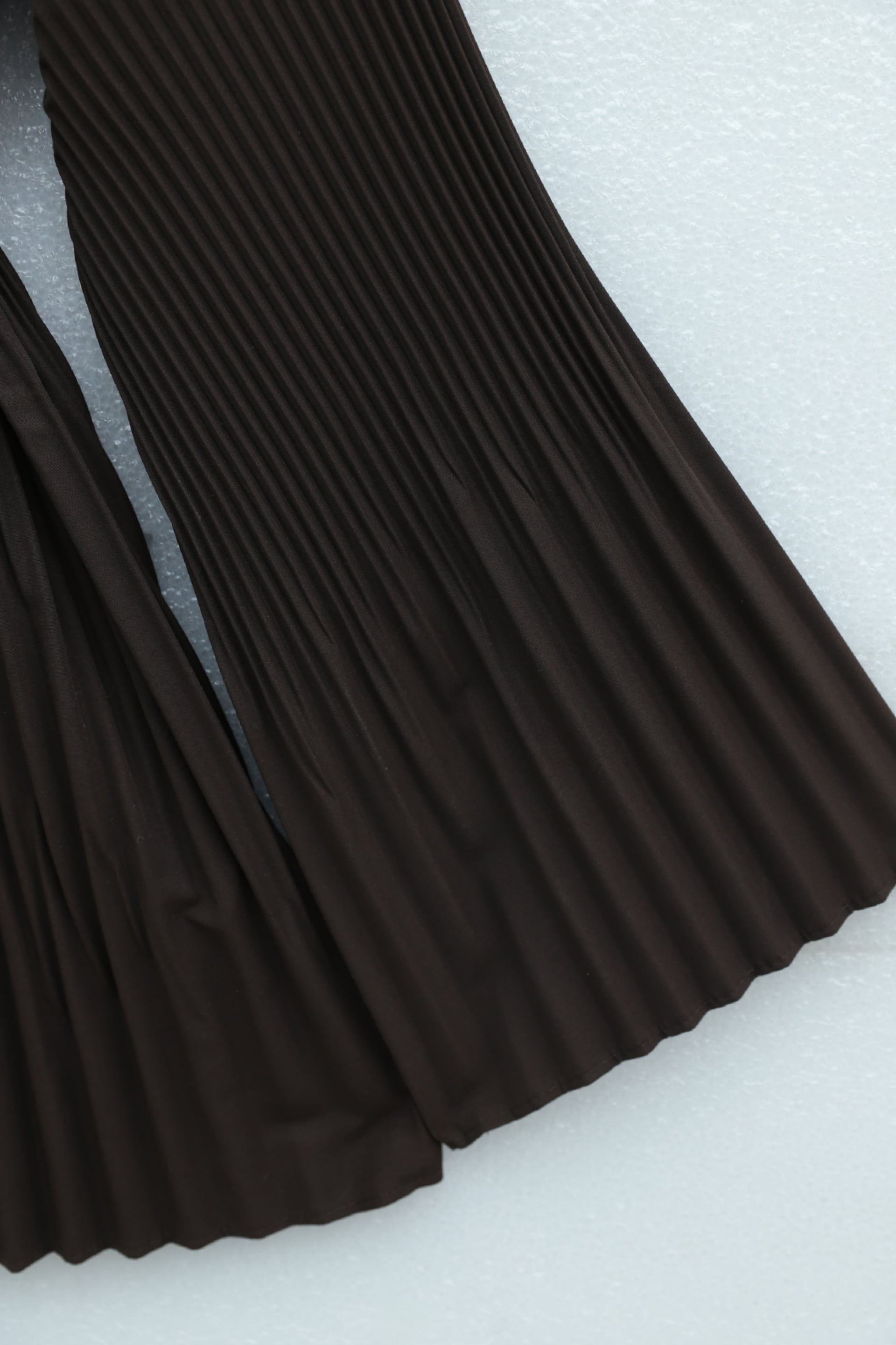 Belted Stone-Button Pleated Poplin Tunic - Brown - Podyumplus - by Peralane - photo 8