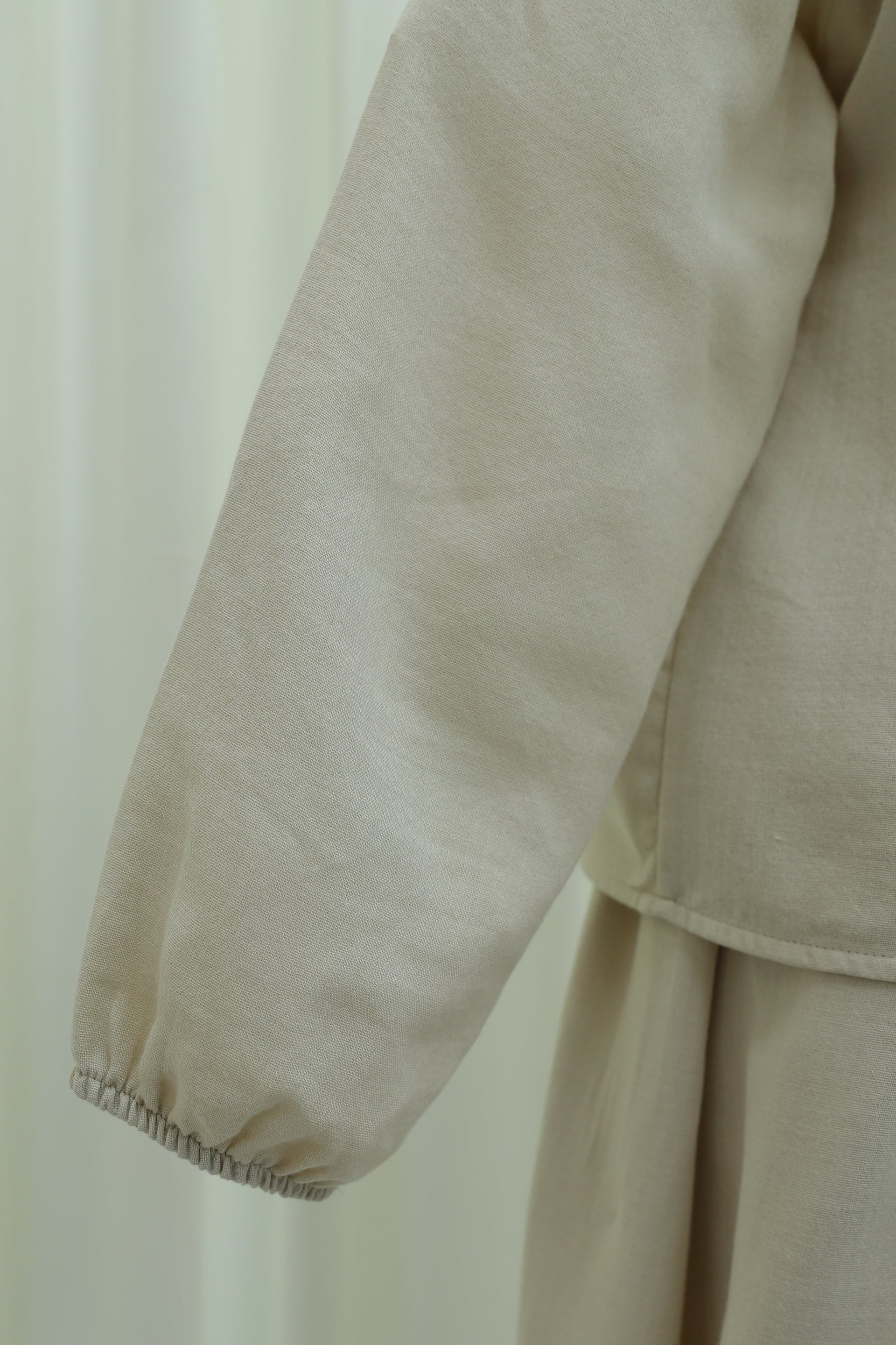 Muslin Two-Piece Set with Long-Sleeve Blouse and A-Line Maxi Skirt - Stone - Podyumplus - by Peralane - photo 5