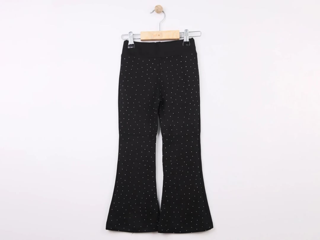 Girls' Stone-Embroidered Flared Leggings (Pack of 5) - Langa - by Peralane