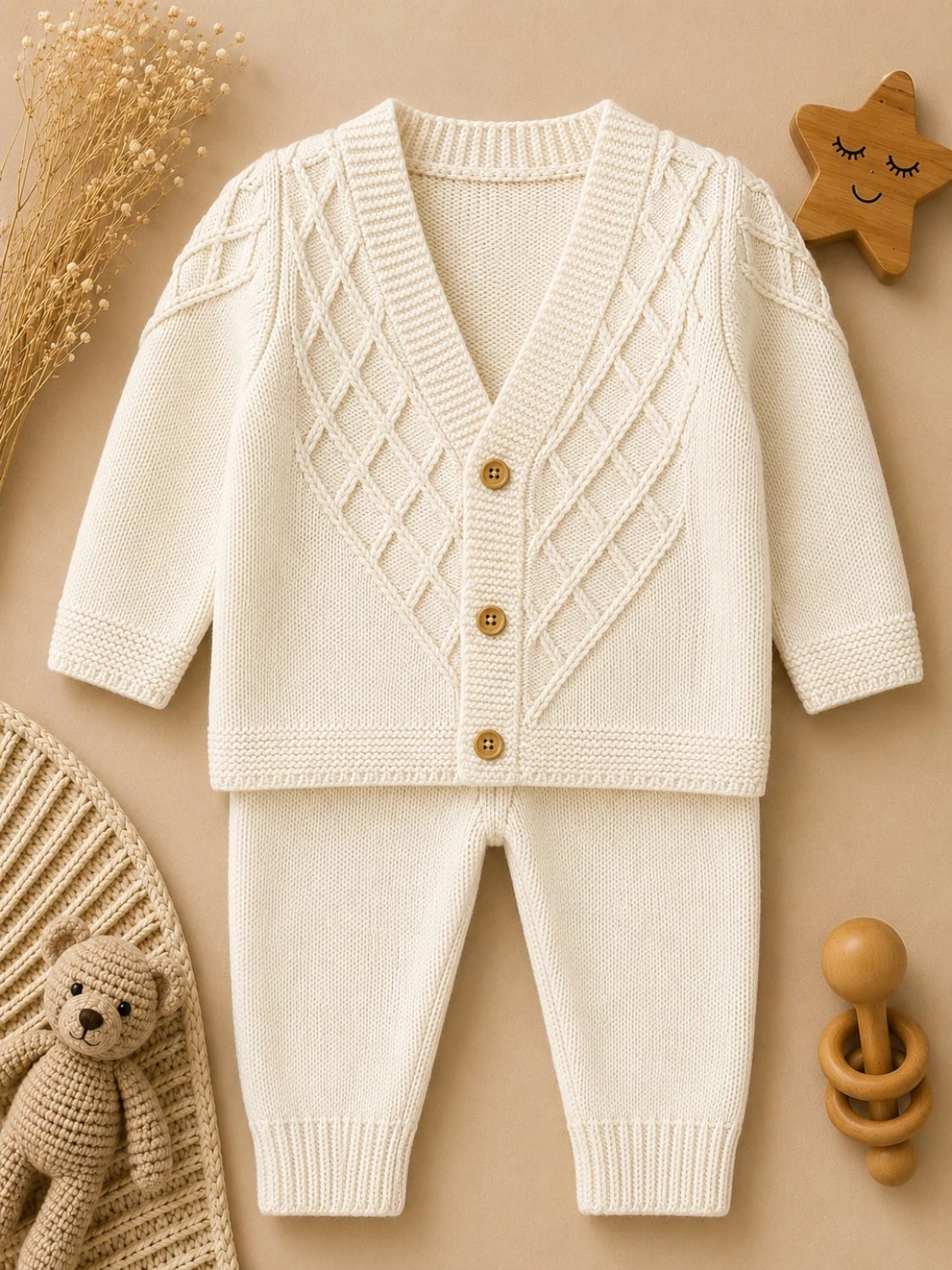 2-Piece Knitted Baby Set - 1189 - Has Bereket - by Peralane