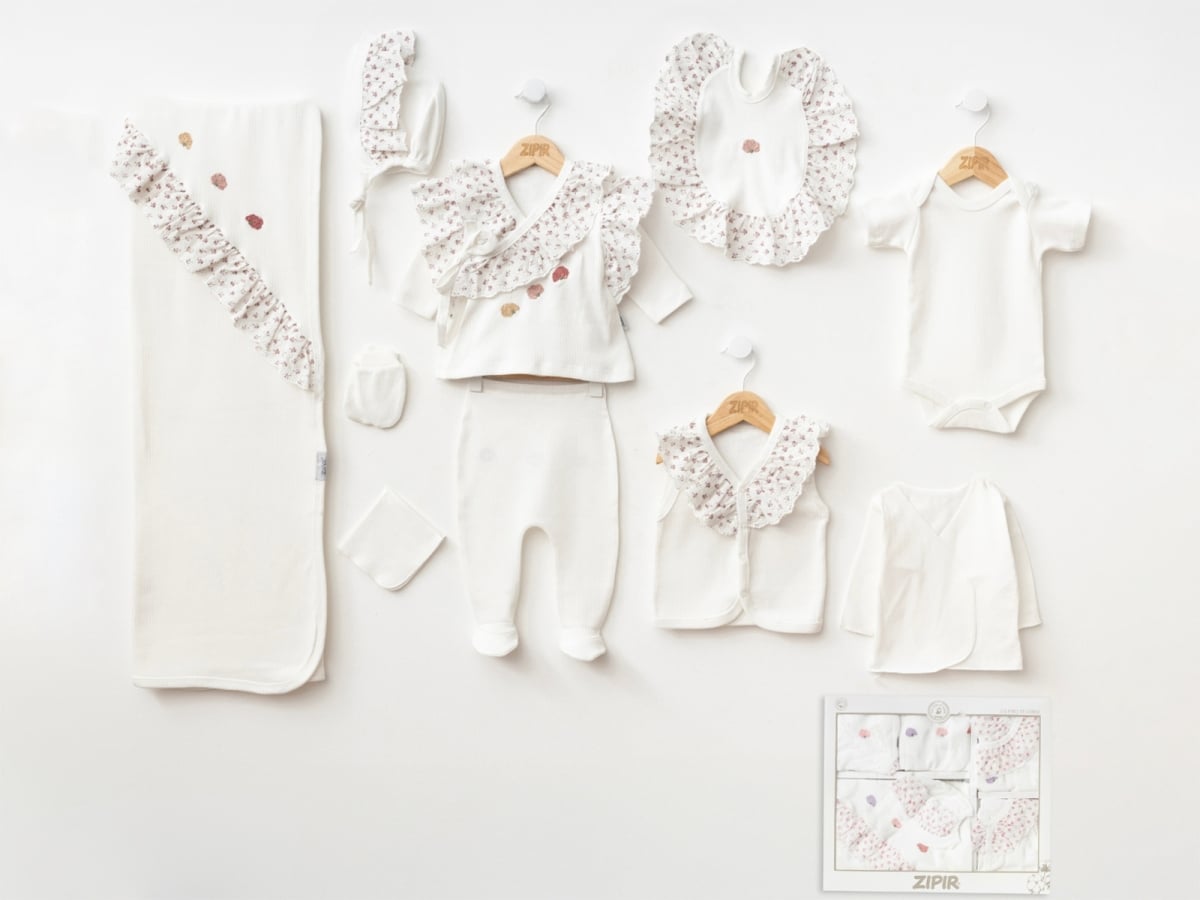 Floral Print 10-Piece Newborn Hospital Discharge Set - Zipir - by Peralane