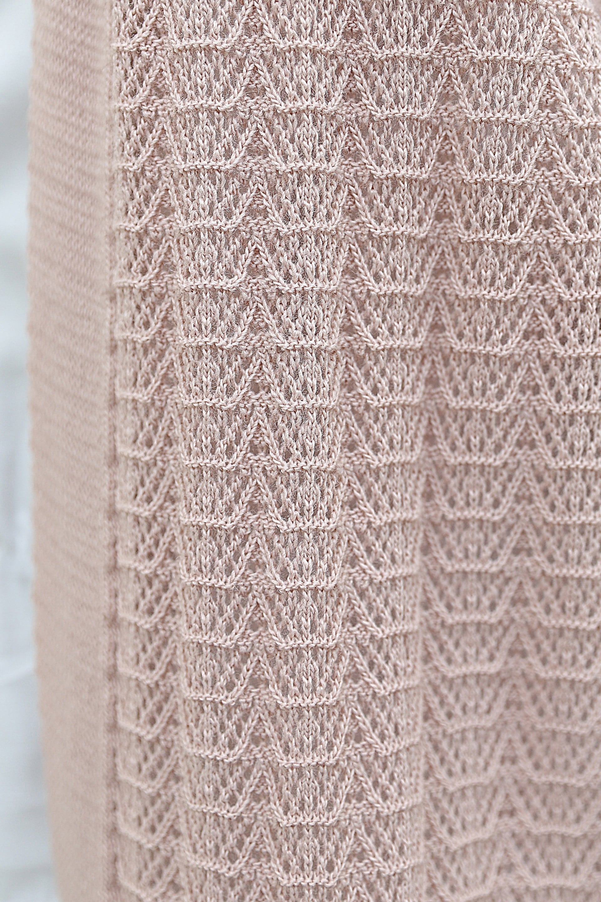 Openwork Fine Knit Cardigan - Powder - Podyumplus - by Peralane - photo 8