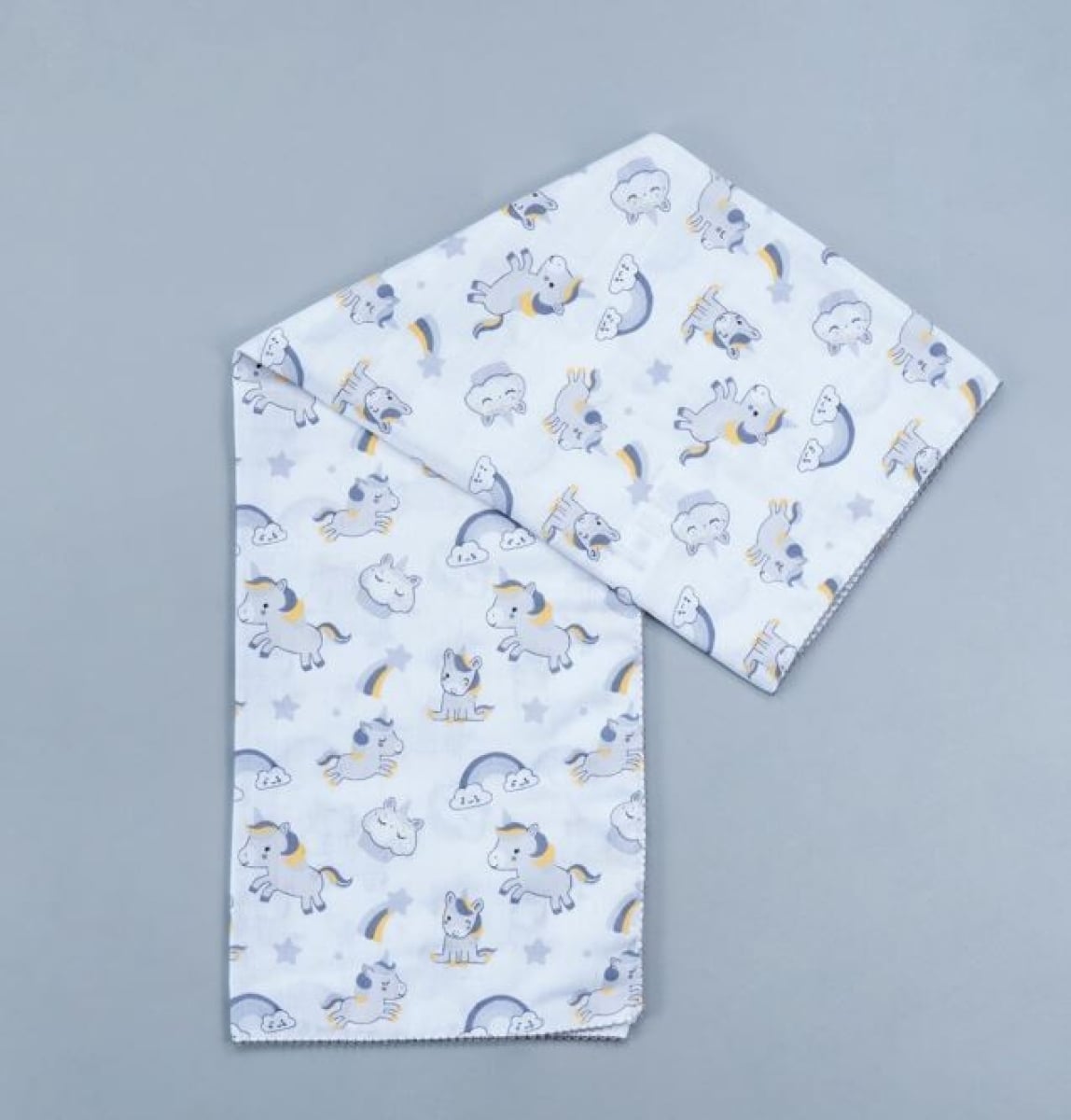 Baby Muslin Blanket 80x90cm 1072-393A - Yellow - Ramel Kids - by Peralane