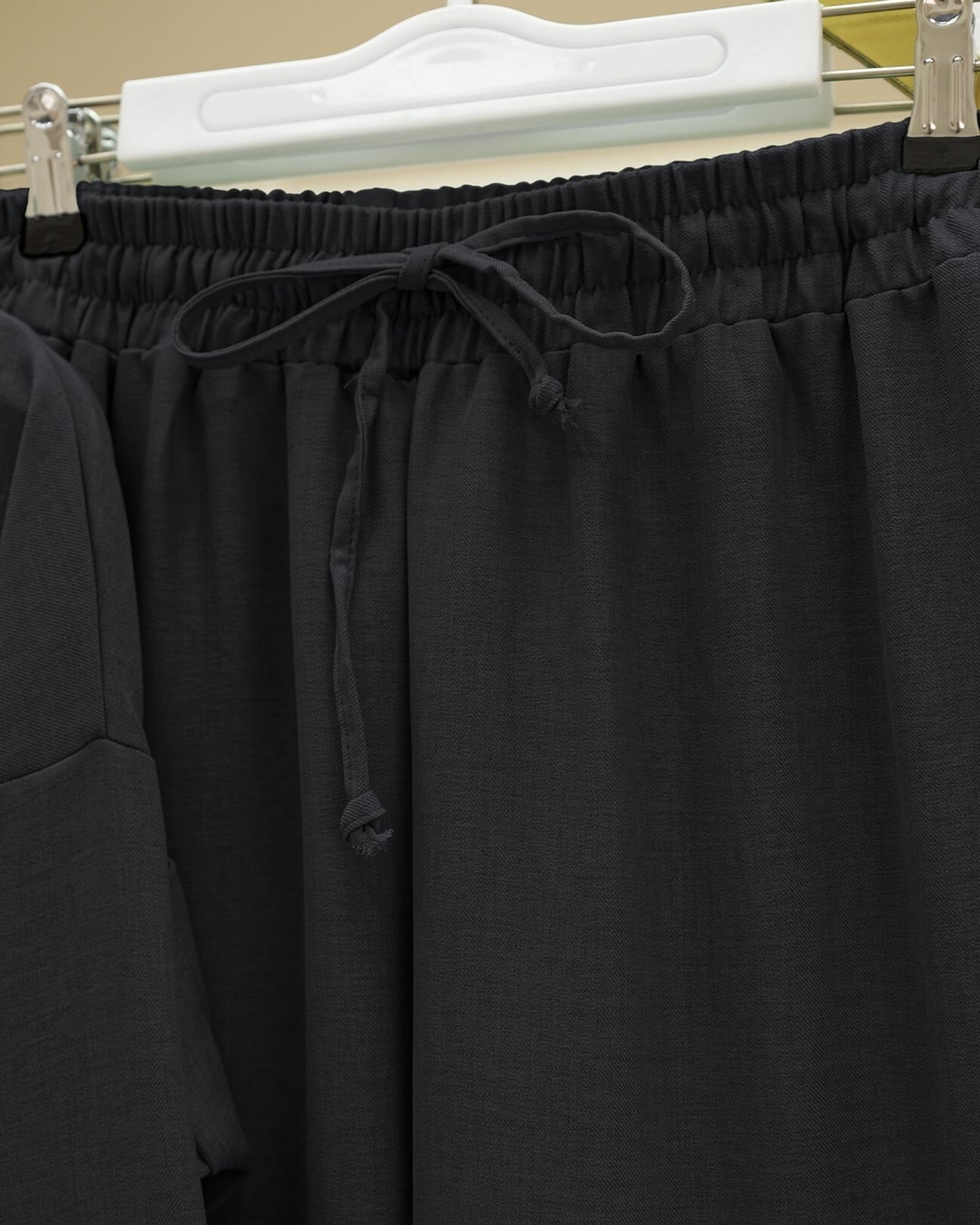 Black Linen Look Shirt and Trousers Set with Full Placket - Podyumplus - by Peralane - photo 3