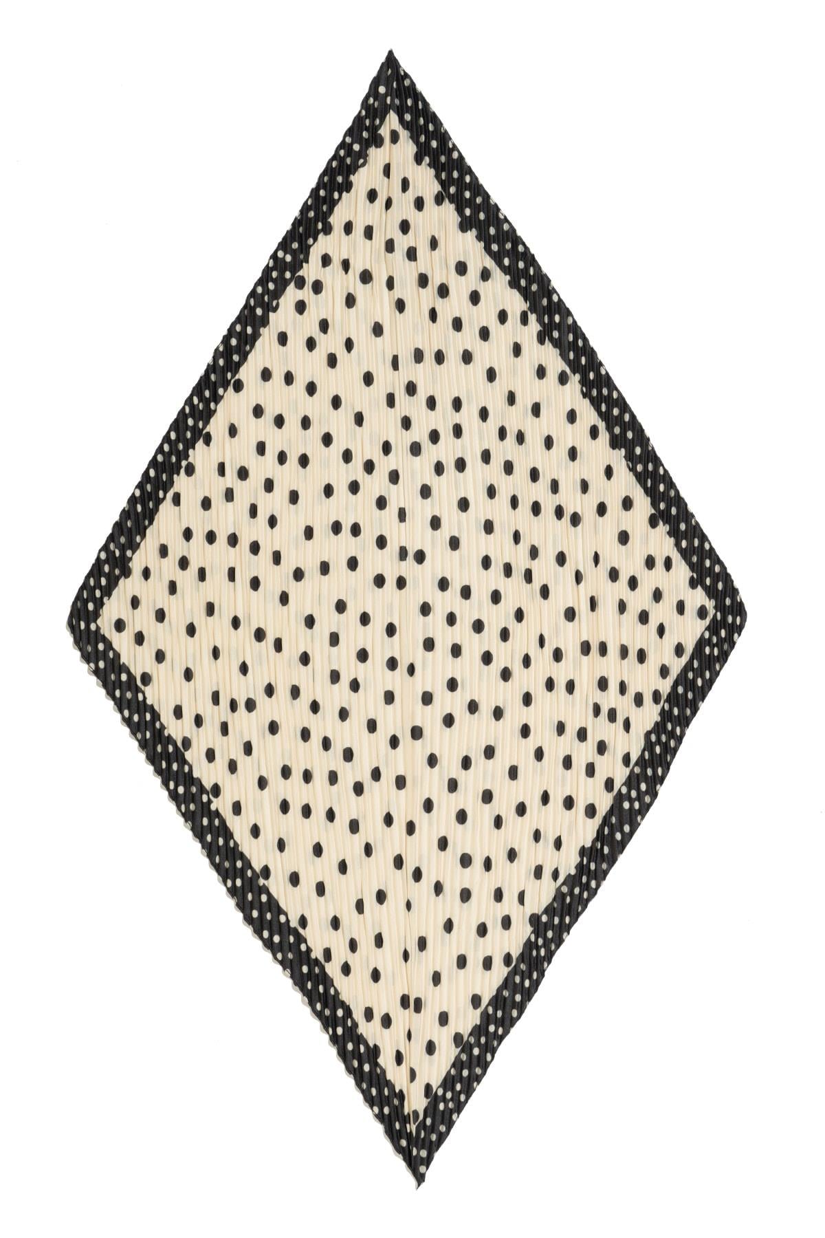Polka Dot Pleated Satin Bandana Scarf 50x50 cm - Nesvay - by Peralane - photo 4