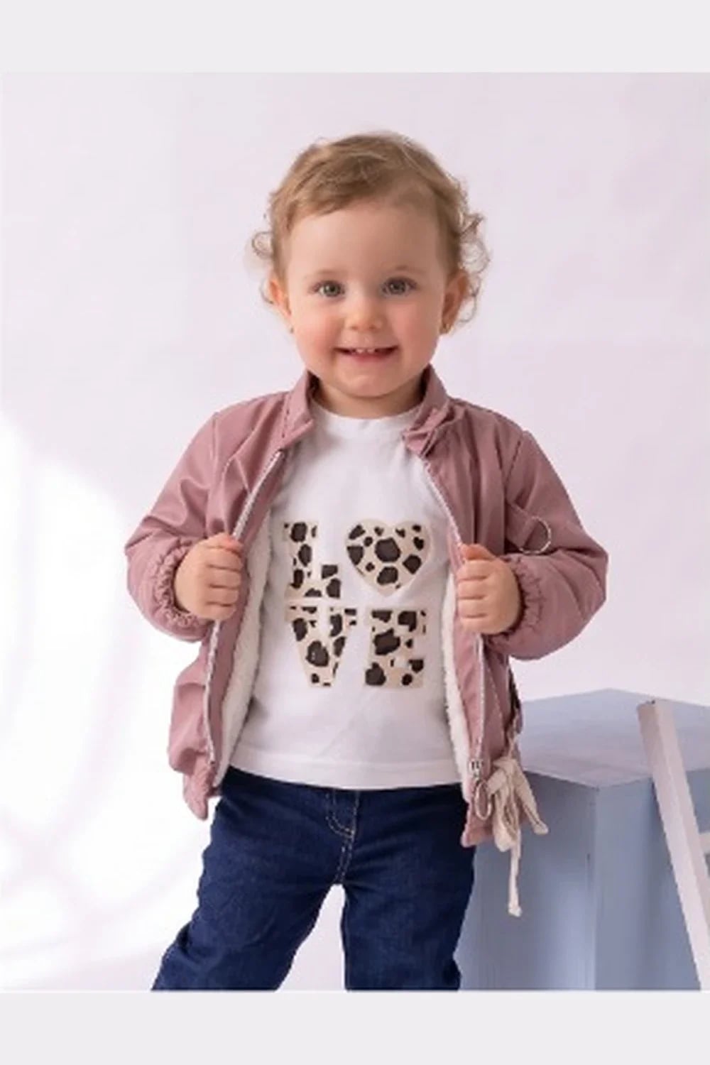 Girls' 3-Piece Set with Leather Jacket - ecm18 - Has Bereket - by Peralane
