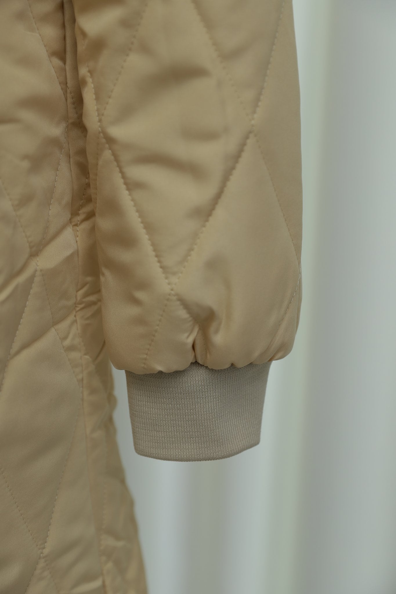 Women's Hooded Quilted Longline Jacket in Beige - Podyumplus - by Peralane - photo 7