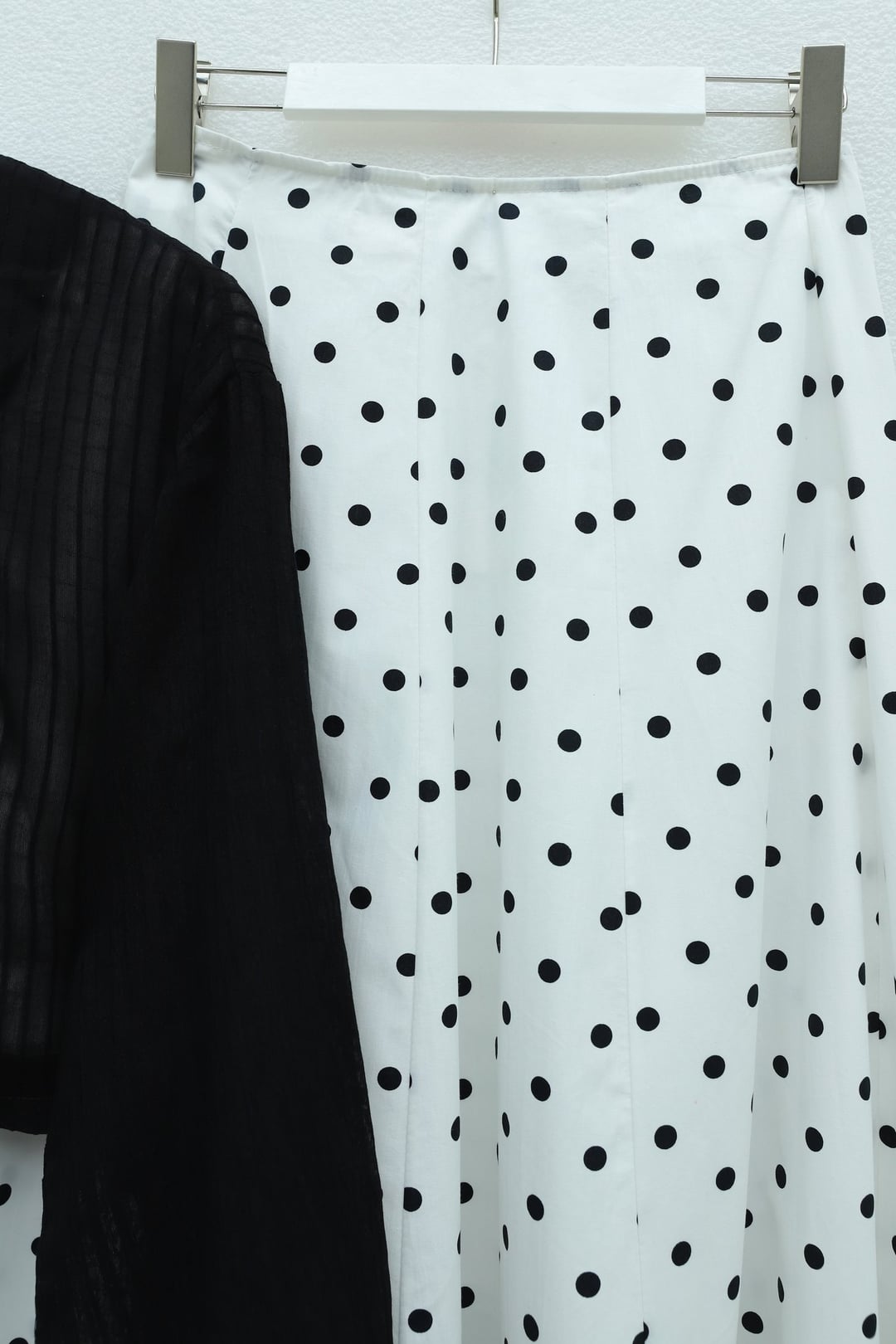 White Polka Dot Skirt with Back Zipper and Lining - Podyumplus - by Peralane - photo 6