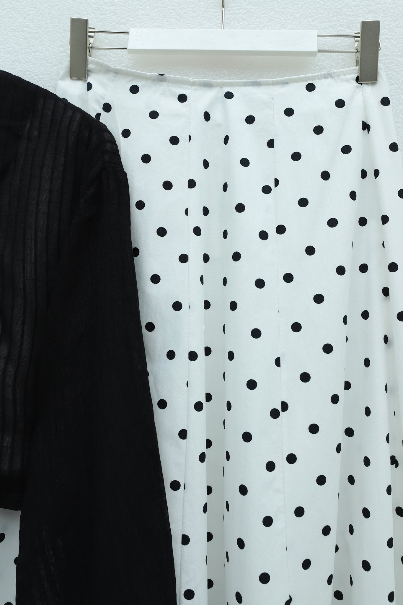 White Polka Dot Skirt with Back Zipper and Lining - Podyumplus - by Peralane - photo 6