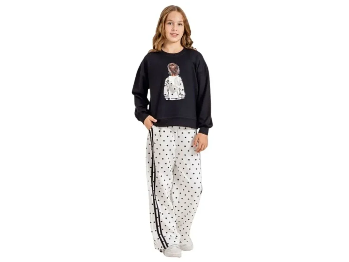 Girls' Polka Dot Pyjama Set - ÖZ Bebe - by Peralane
