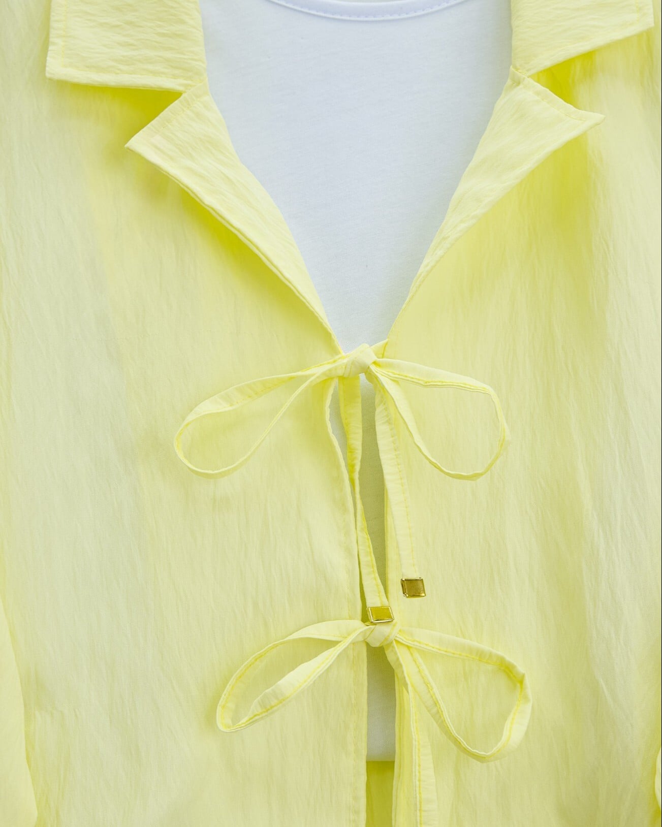 Women's Modest Two-Piece Set: Cropped Jacket and Long Drawstring Skirt in Light Yellow - Podyumplus - by Peralane - photo 4