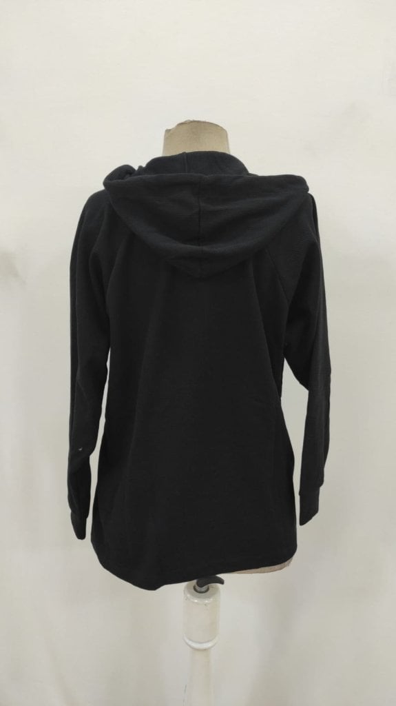 Women's Long Sleeve Hooded Waffle Blouse with Button and Drawstring Front - Janes - by Peralane - photo 5