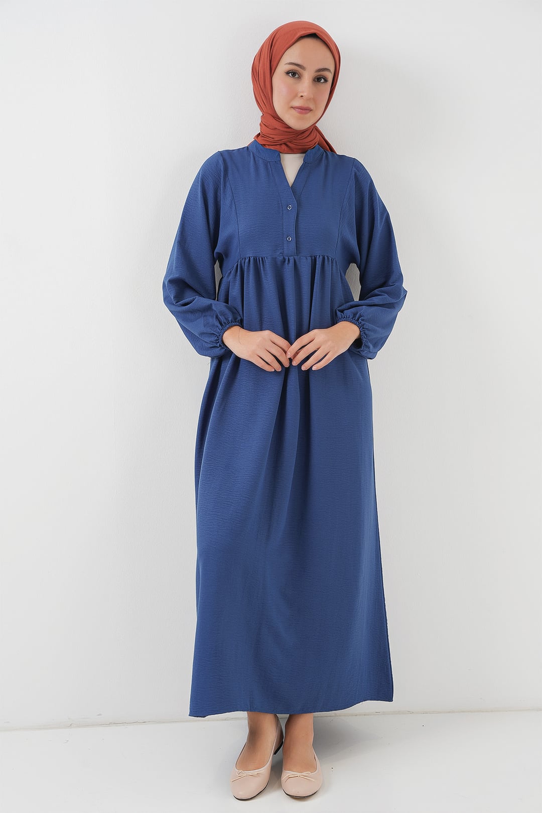 Women's Long Modest Dress 2525 - Indigo - Bigdart - by Peralane - photo 2