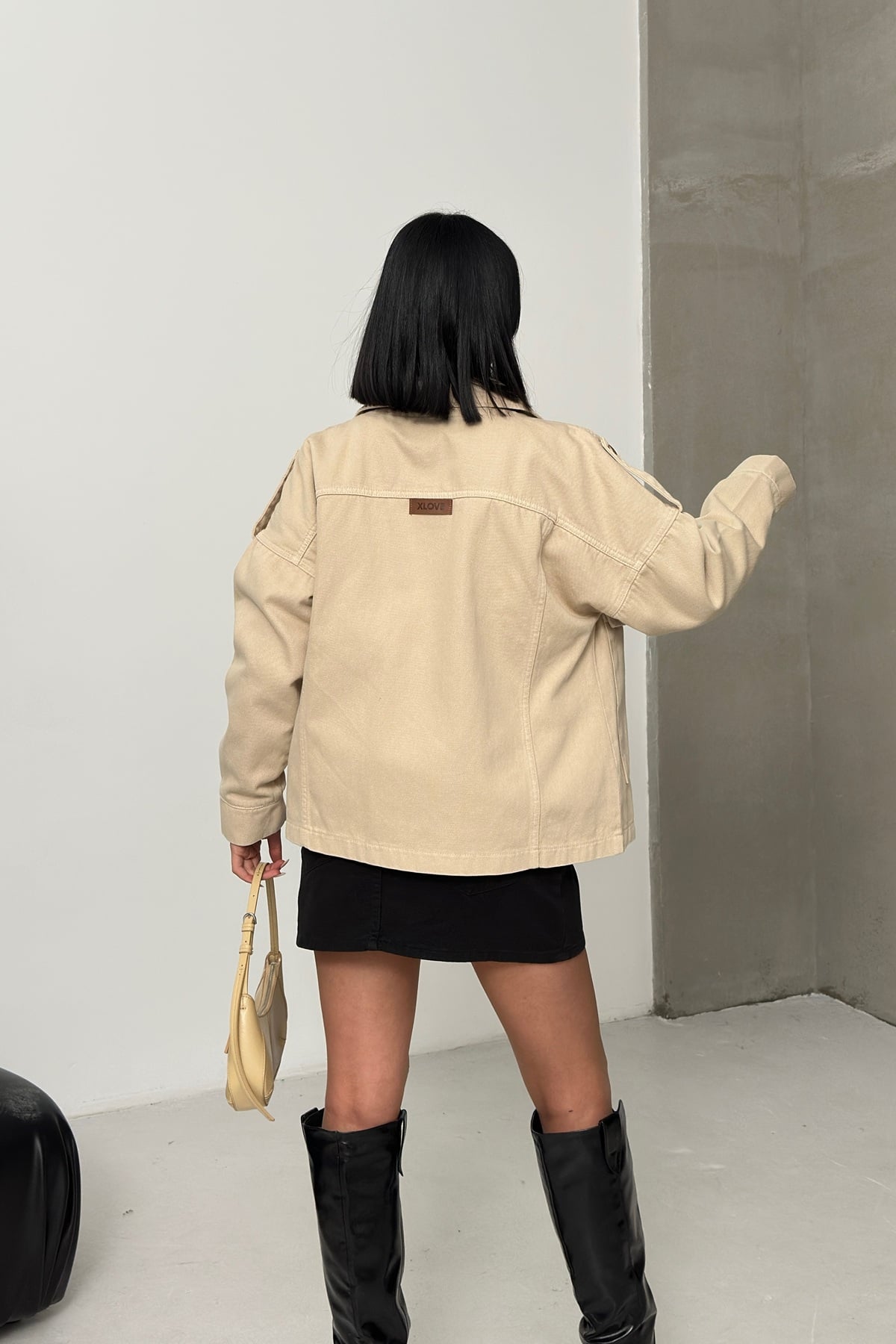 Stone Denim Jacket with Pockets 6254 - Xlove - by Peralane - photo 2