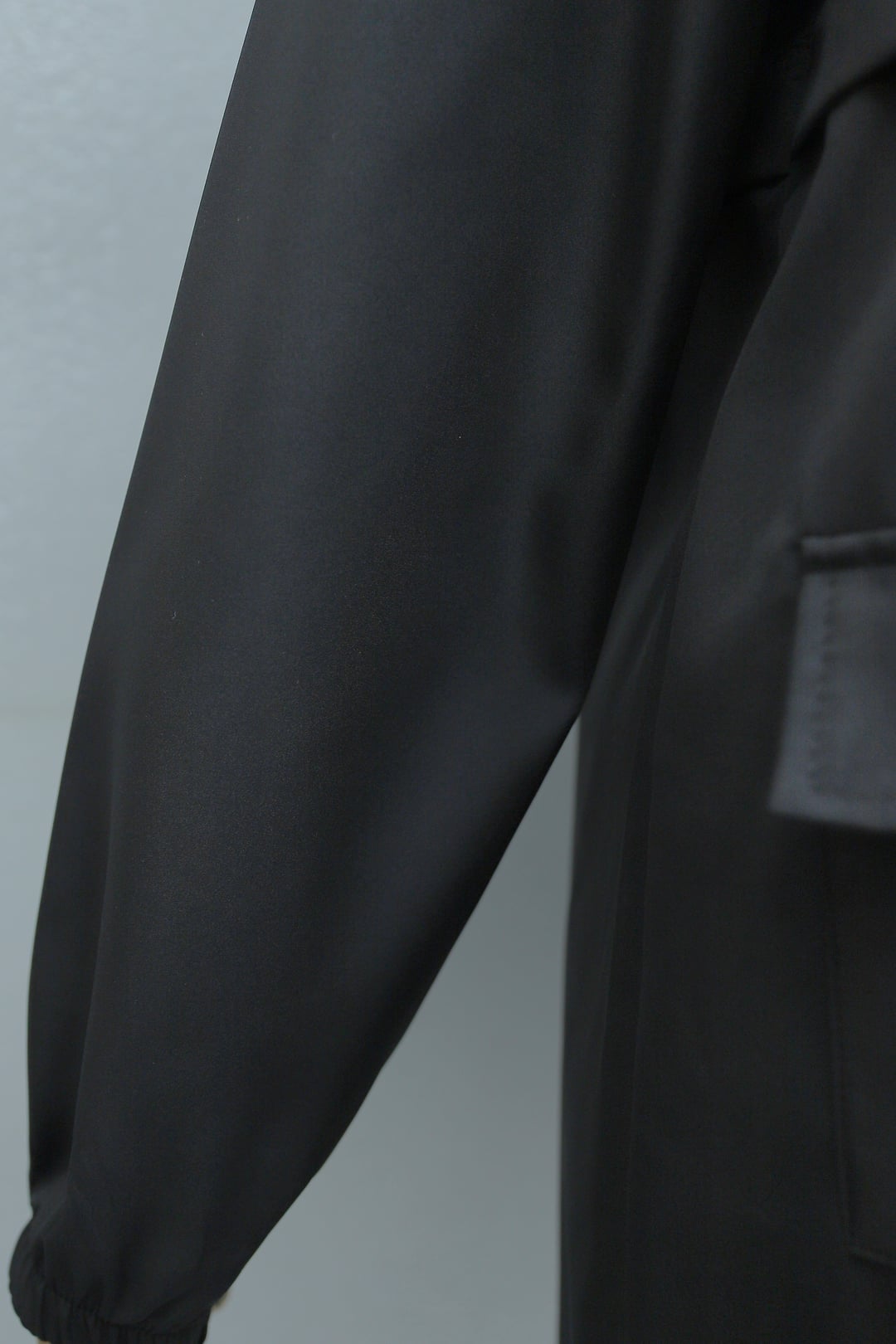 Black Hooded Full-Zip Raincoat with Flap Pockets - Podyumplus - by Peralane - photo 9
