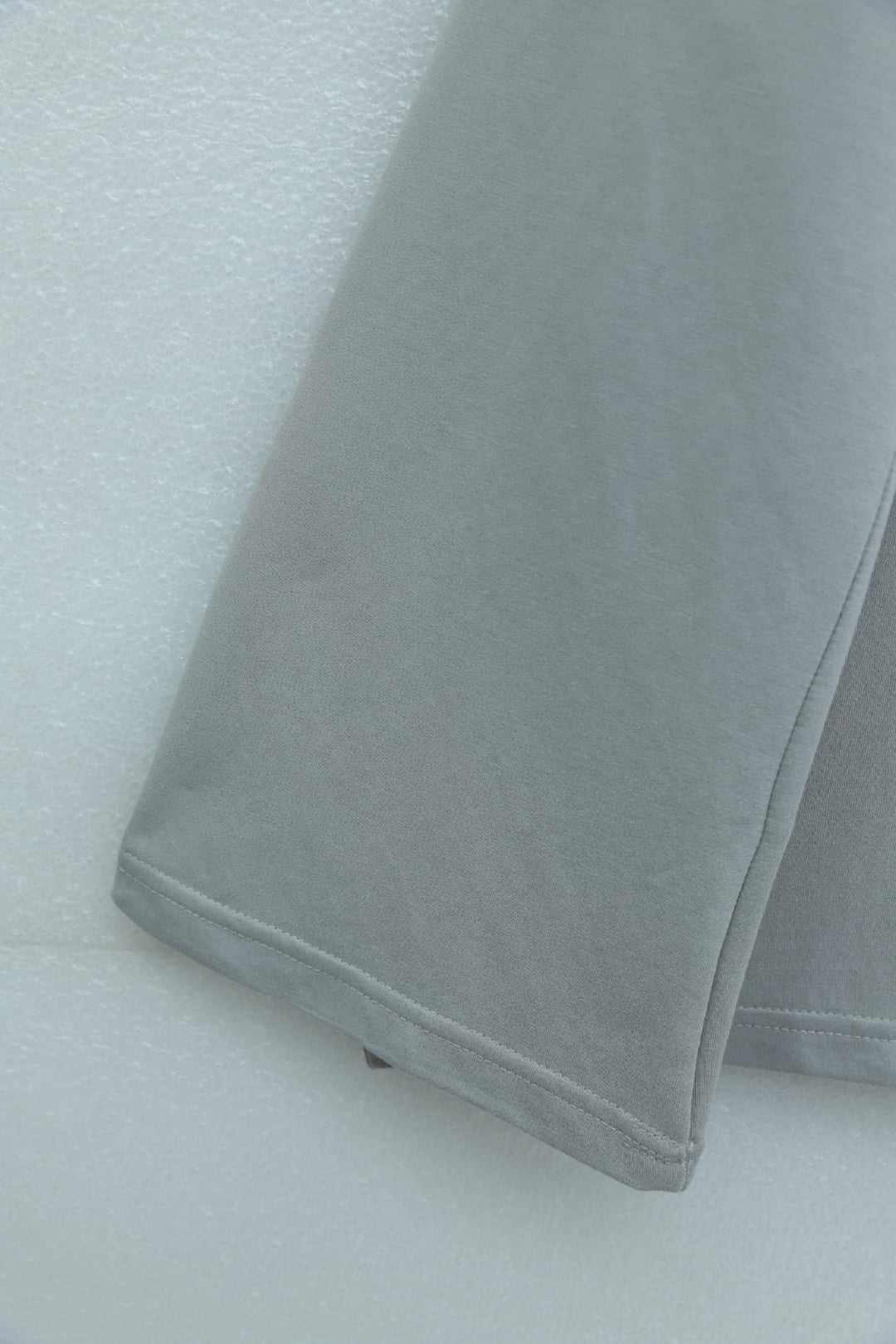 V-Neck Double-Layer 2-Thread Jersey Blouse - Grey - Podyumplus - by Peralane - photo 6