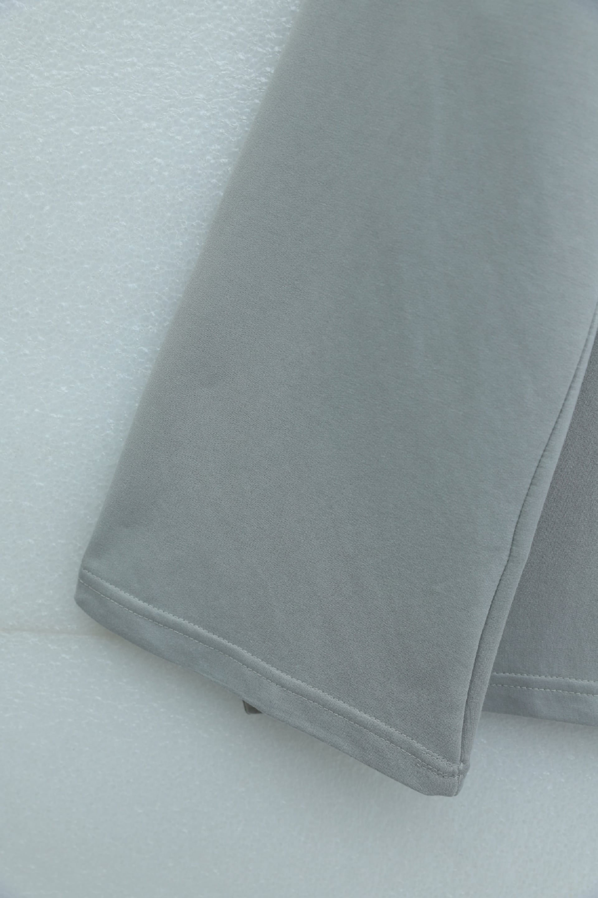 V-Neck Double-Layer 2-Thread Jersey Blouse - Grey - Podyumplus - by Peralane - photo 6