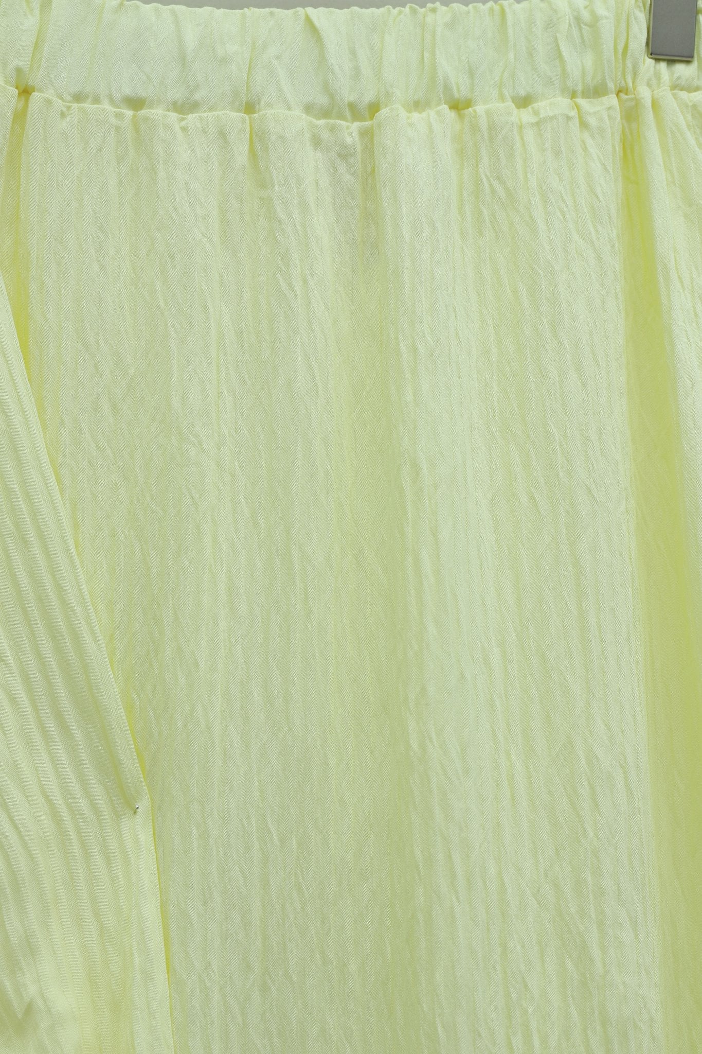 Pale Yellow Lace Trim Pleated Crepe Two-Piece Set with Tie Waist - Podyumplus - by Peralane - photo 7