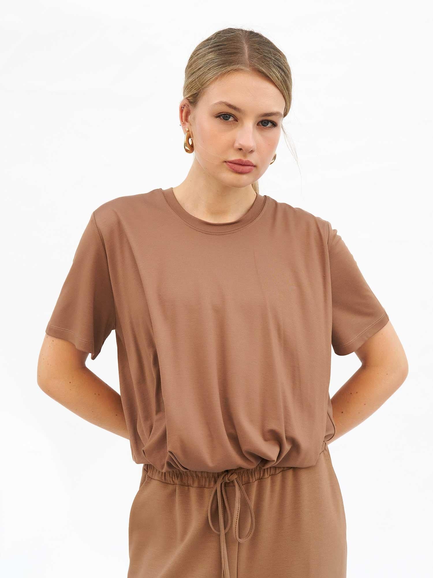 Balloon Sleeve Short-Sleeve T-Shirt and Trousers Set - Lefon - by Peralane - photo 9