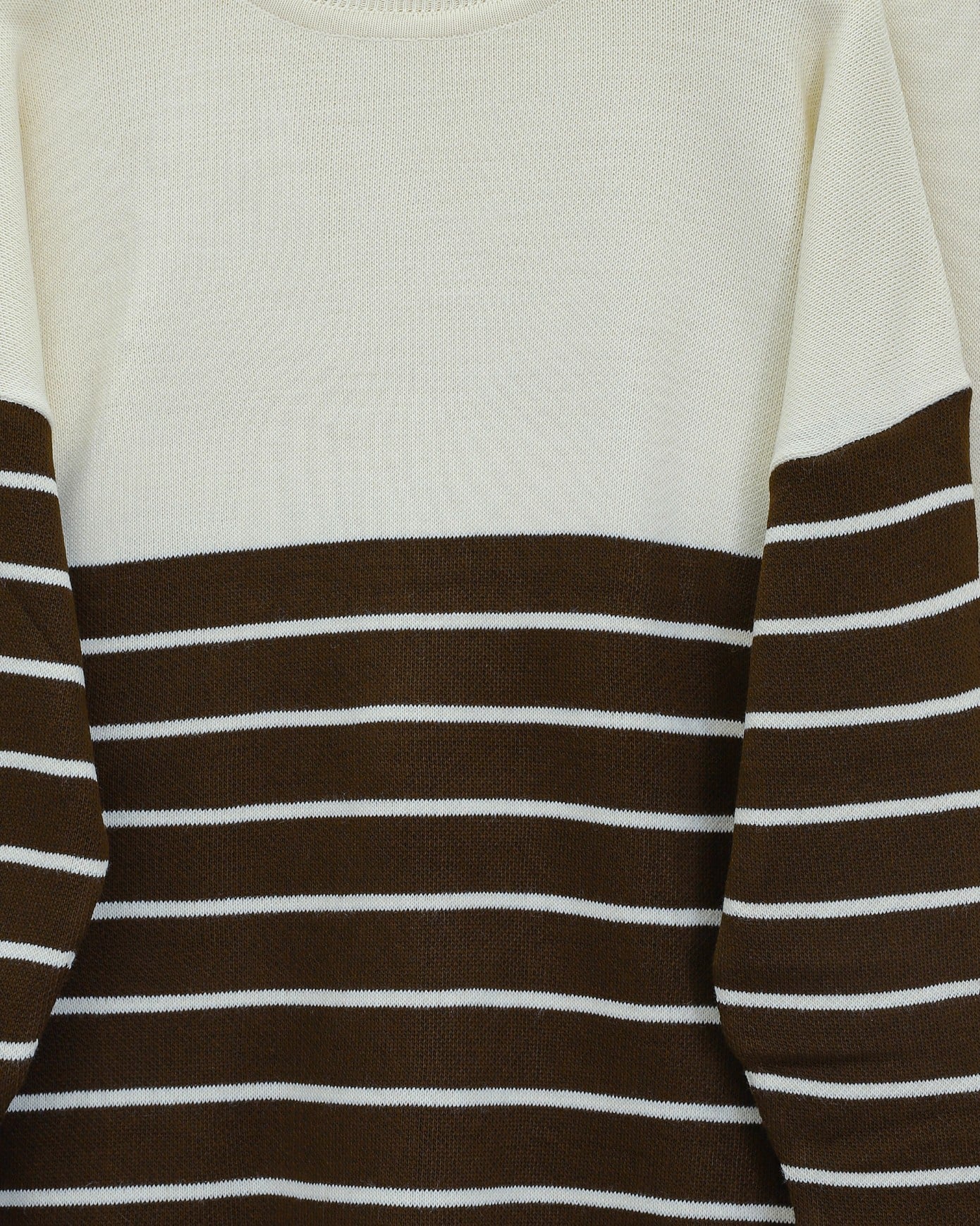 Women's Half-Neck Striped Knit Lounge Set - Brown - Podyumplus - by Peralane - photo 4