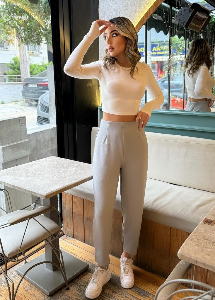 Women's Crepe Fabric Balloon Pants - Janes - by Peralane - photo 3