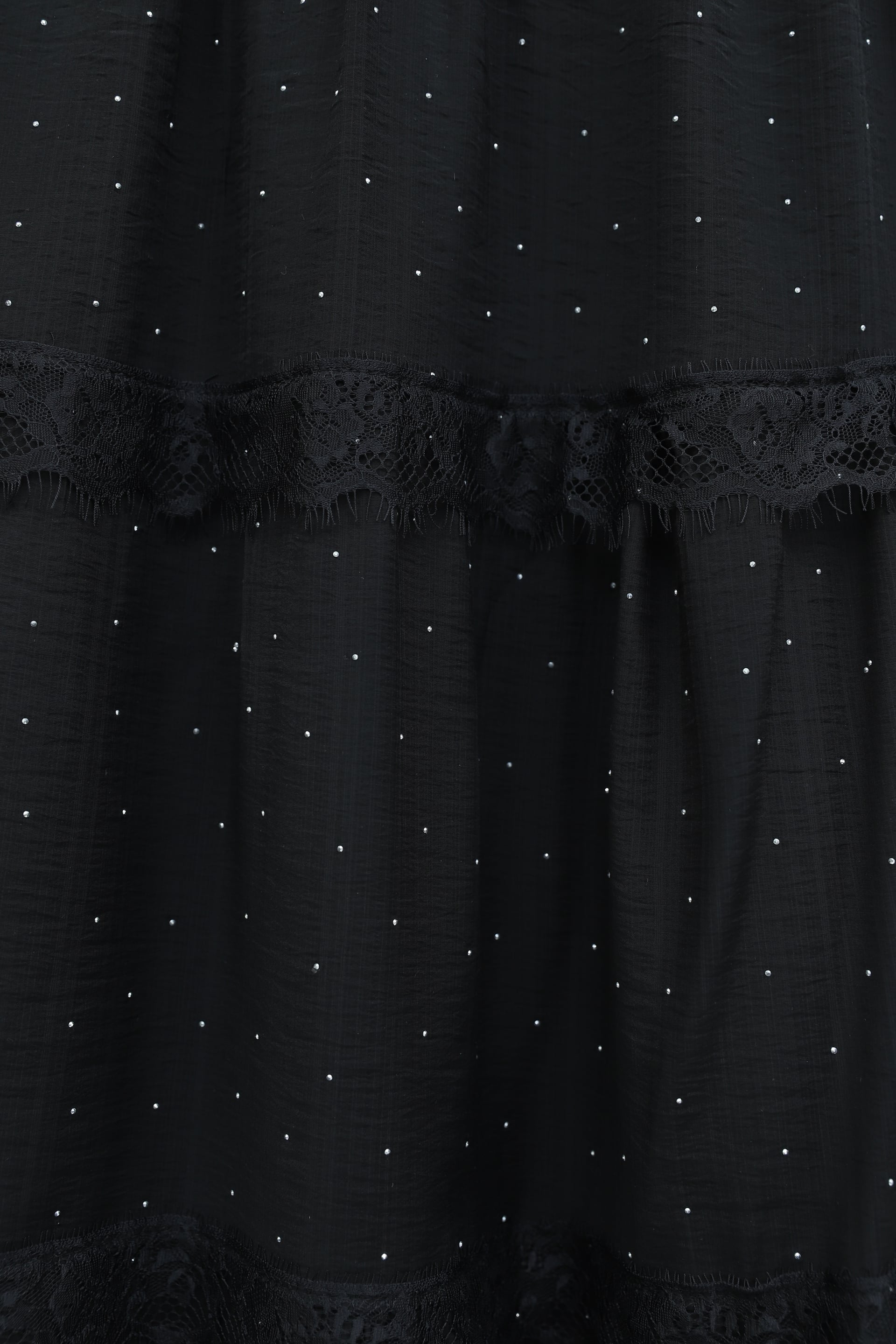 Black Polka Dot Voile Skirt with Lace Trim - Podyumplus - by Peralane - photo 6