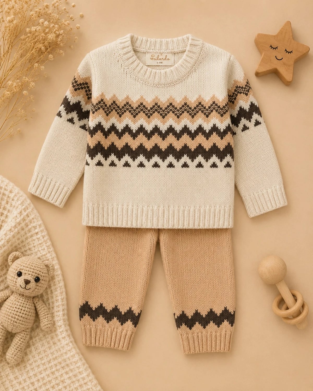 2-Piece Knitted Baby Set - 1179 - Has Bereket - by Peralane