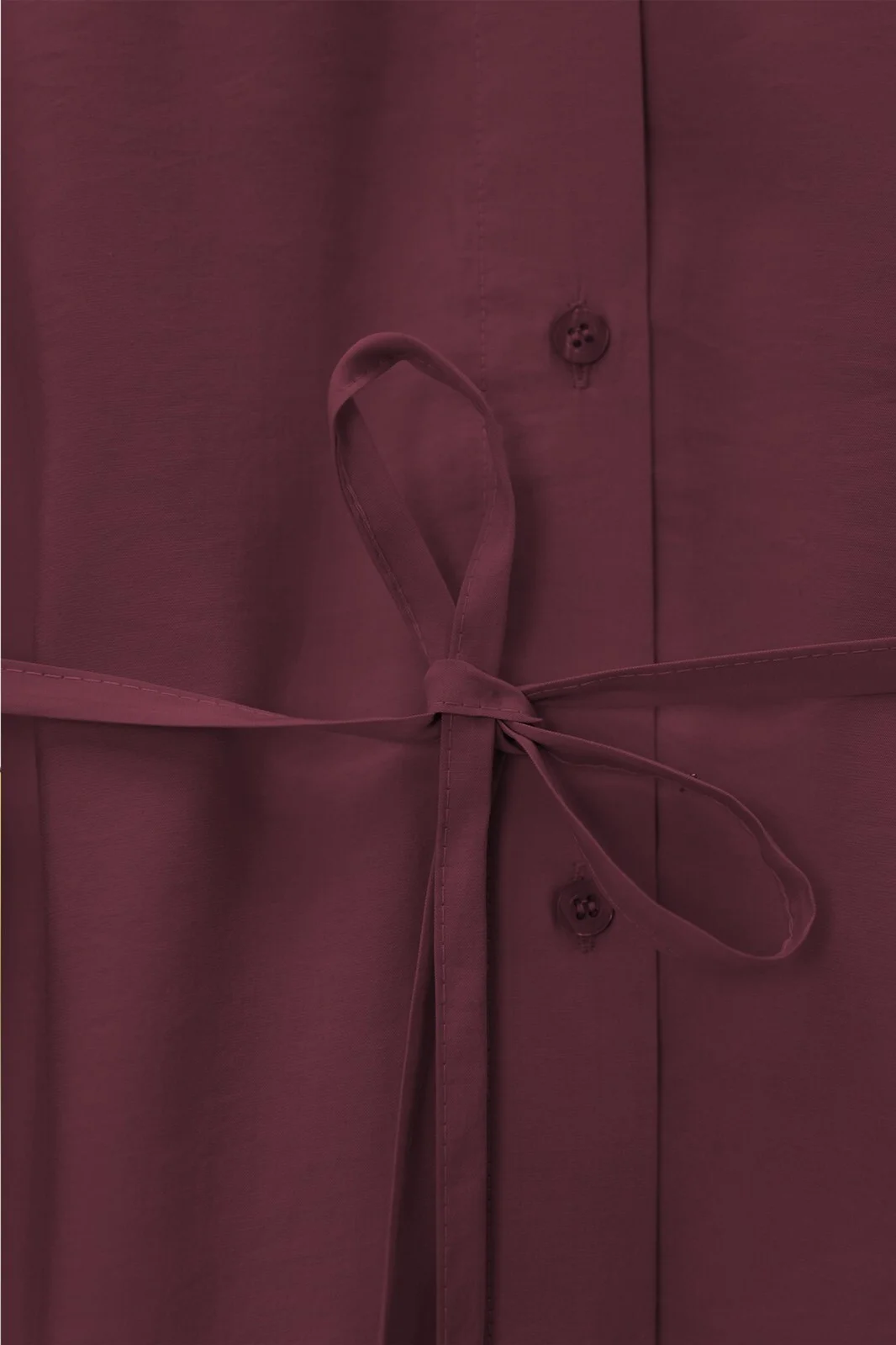 Burgundy Studded Collar Tie-Waist Tunic and Wide-Leg Trouser Set - Podyumplus - by Peralane - photo 8