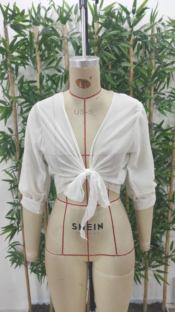 Women's Sheer Chiffon Bolero Jacket with Front Tie - Janes - by Peralane - photo 7