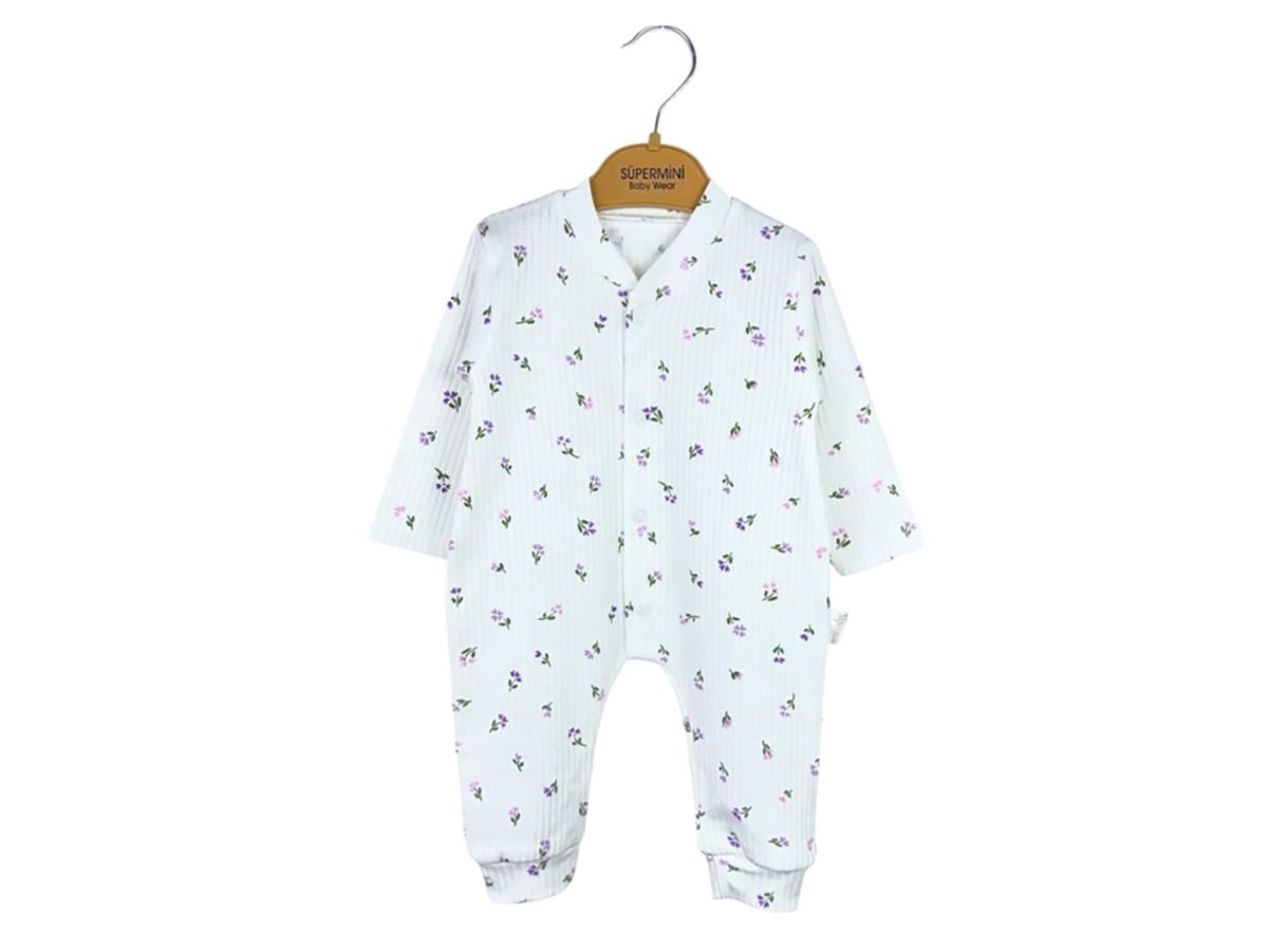 Baby Girls' Floral Print Footed Romper (Pack of 3) - Supermini - by Peralane