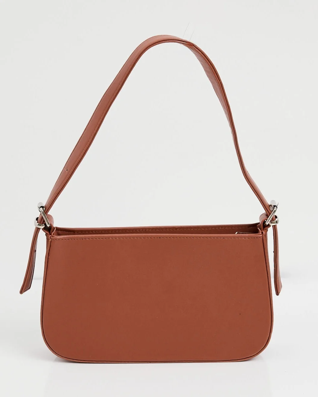 Plain Baguette Shoulder Bag - Tan - Wholeskop - by Peralane - photo 3