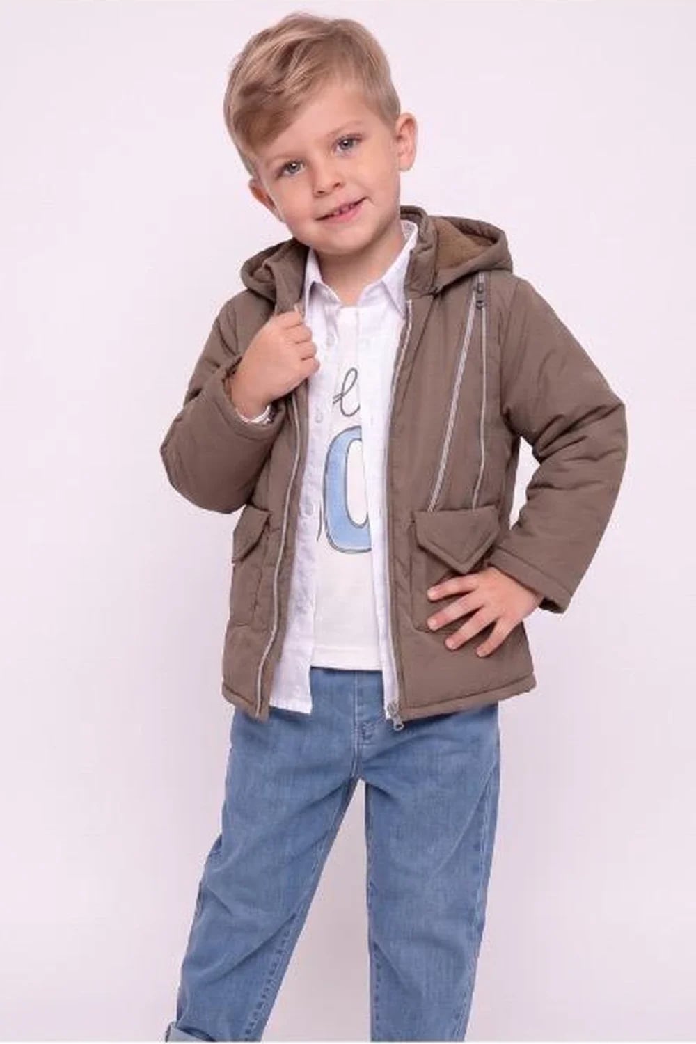 Boys' 3-Piece Jacket Set - Brown - Has Bereket - by Peralane