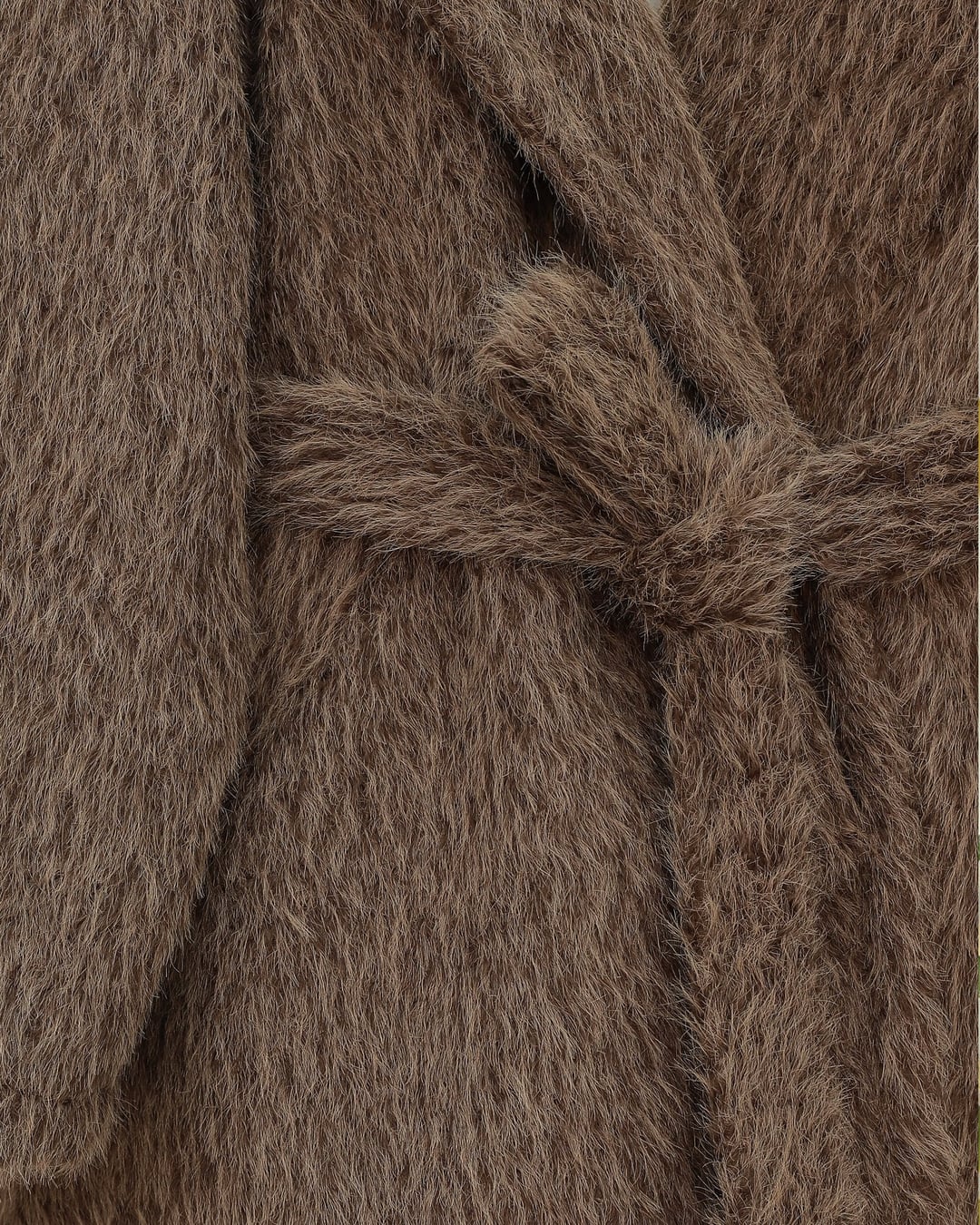Belted Pocketed Shawl Collar Coat - Brown - Podyumplus - by Peralane - photo 3