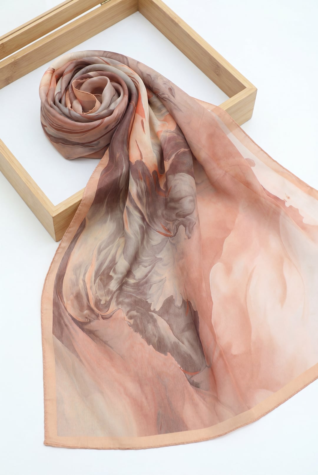 Patterned Sandy Shawl - Baby Pink - Podyumplus - by Peralane