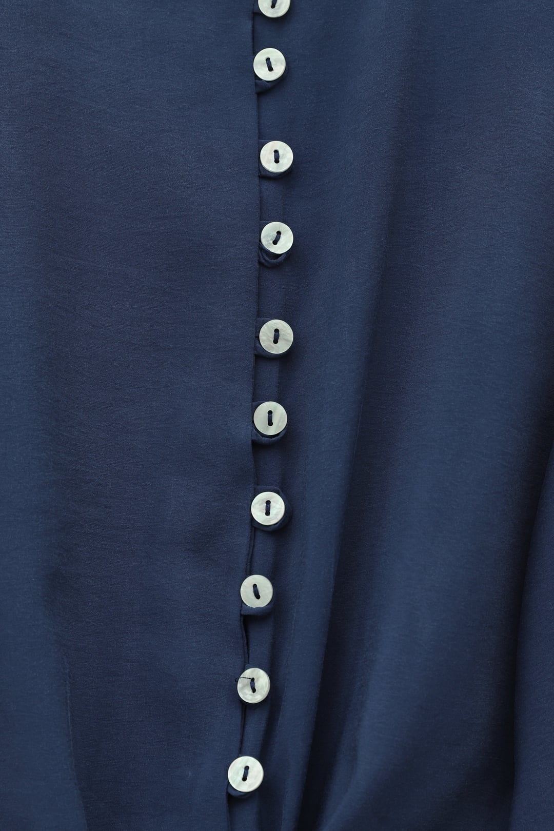 Navy Modal Blouse with Tie Hem and Elasticated Waist and Cuffs - Podyumplus - by Peralane - photo 6