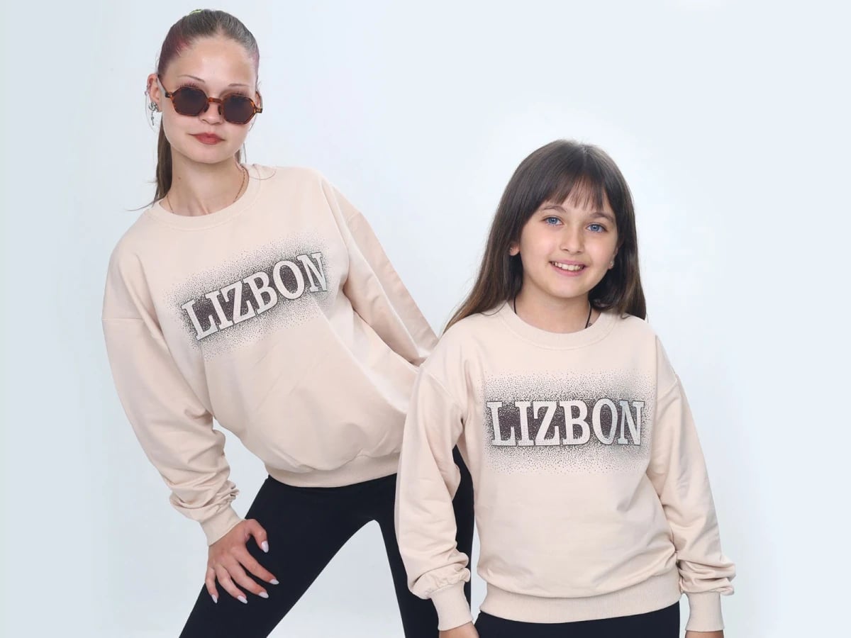 Lizbon Print Girls' Sweatshirt - Vizviz - by Peralane