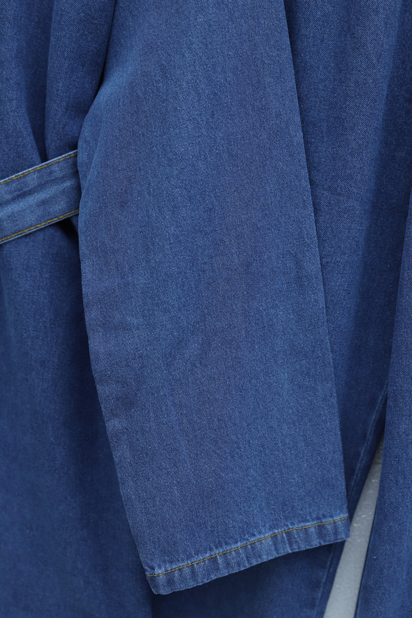 Indigo Denim Two-Piece Set with Baby Collar and Belted Tunic - Podyumplus - by Peralane - photo 7