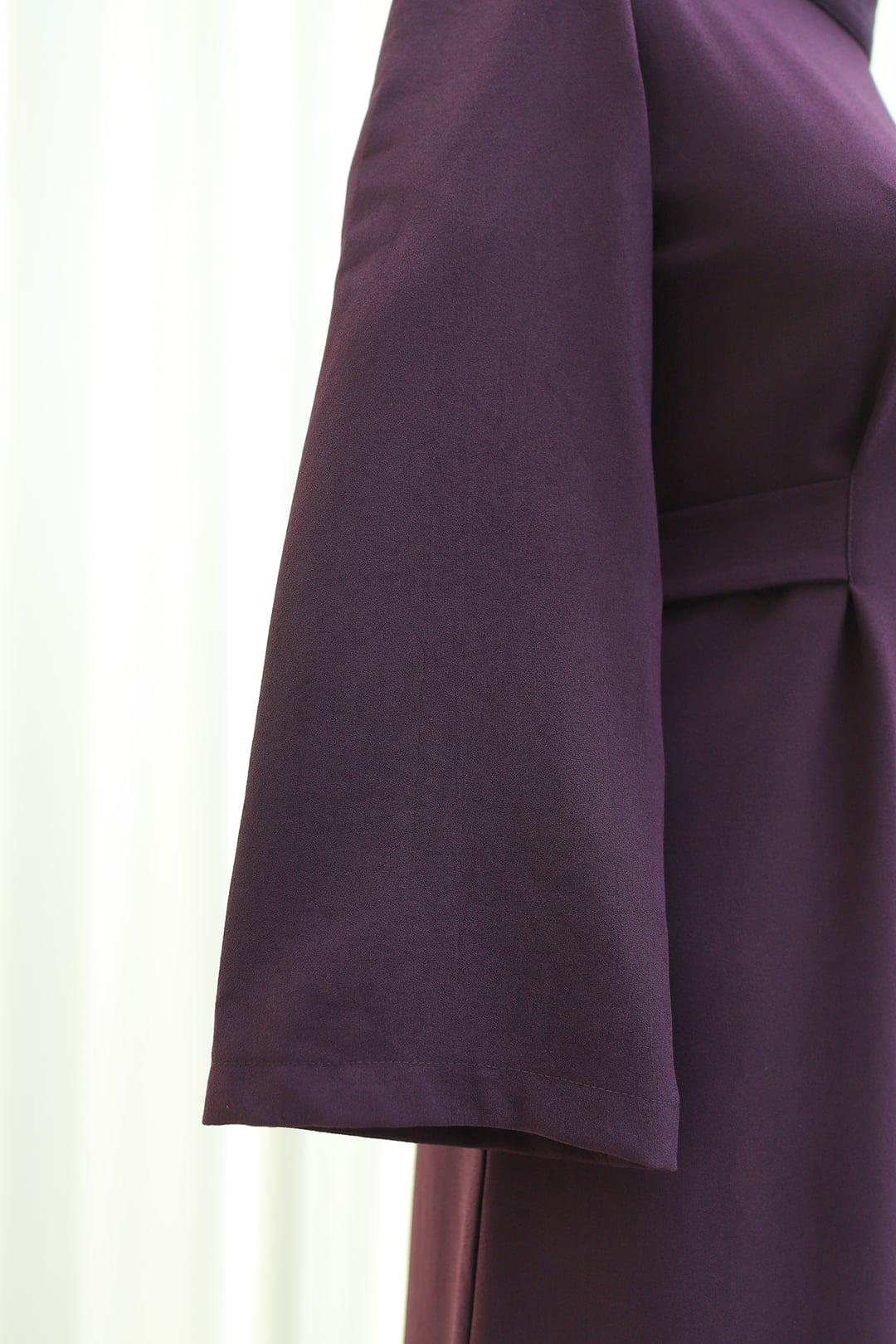 Purple High Neck Tie Waist Dress - Podyumplus - by Peralane - photo 7