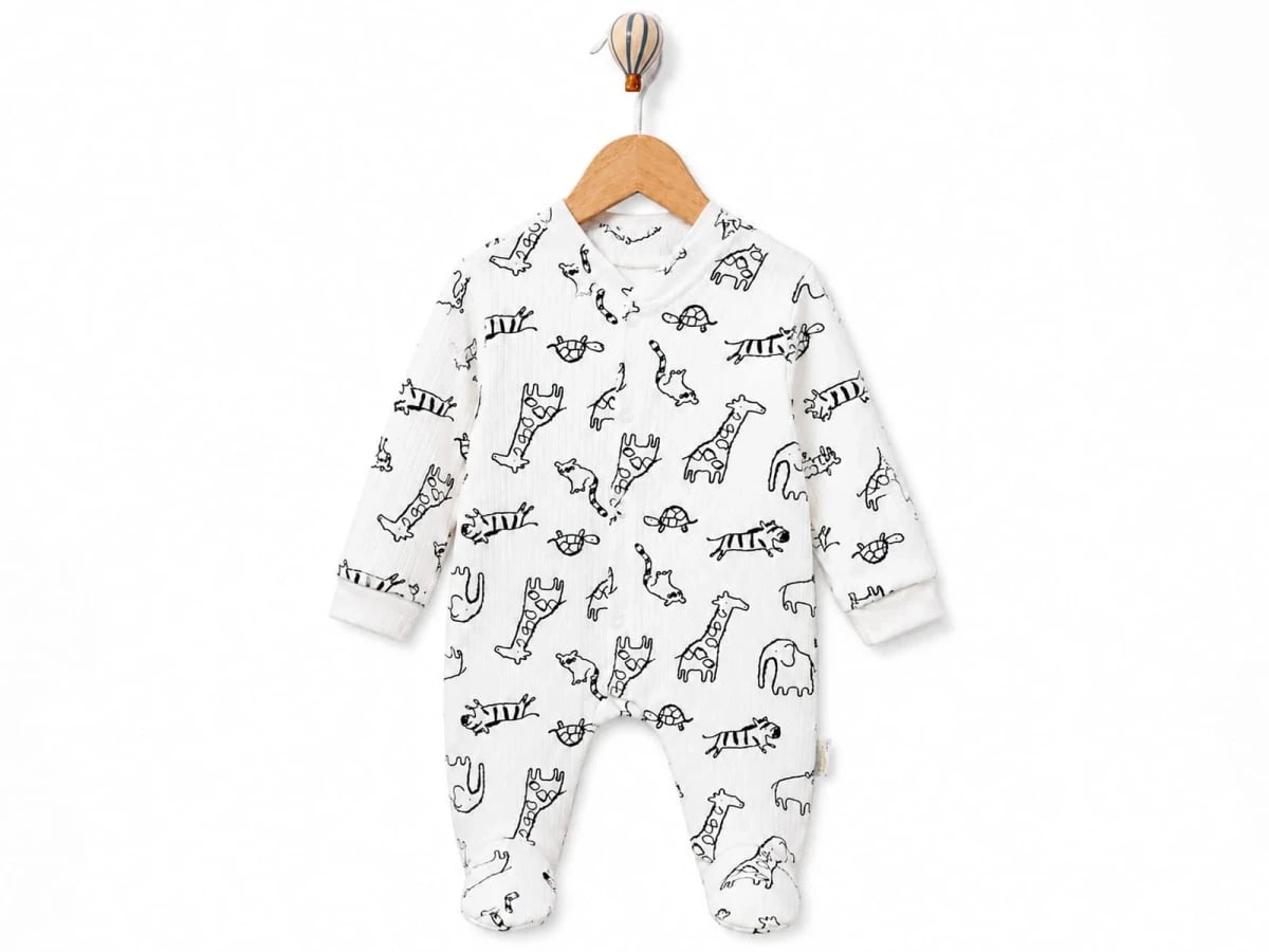 Boys' Animal Print Footie Sleepsuit (Pack of 3) - Supermini - by Peralane