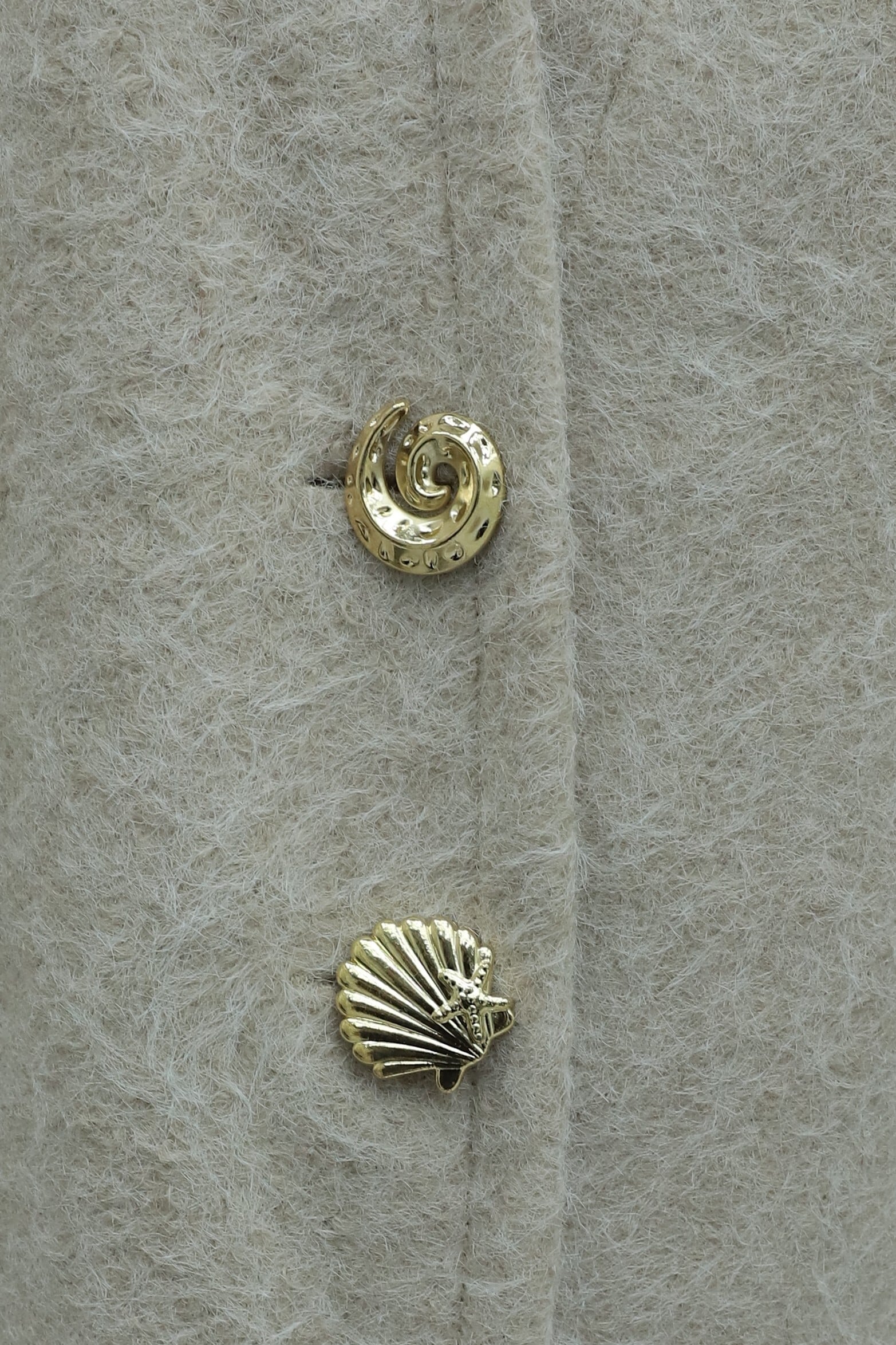 Figure Button V-Neck Cardigan - Mink - Podyumplus - by Peralane - photo 7