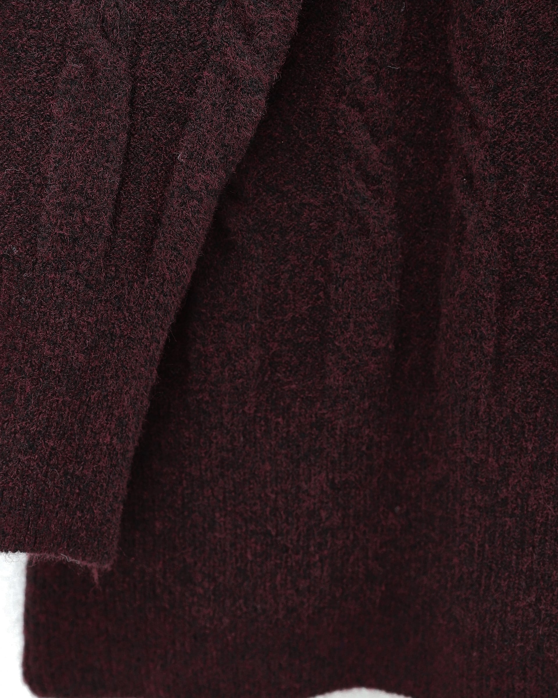 Burgundy Cable Knit Loungewear Set with White Collar - Women's Sweater and Wide-Leg Trousers - Podyumplus - by Peralane - photo 6