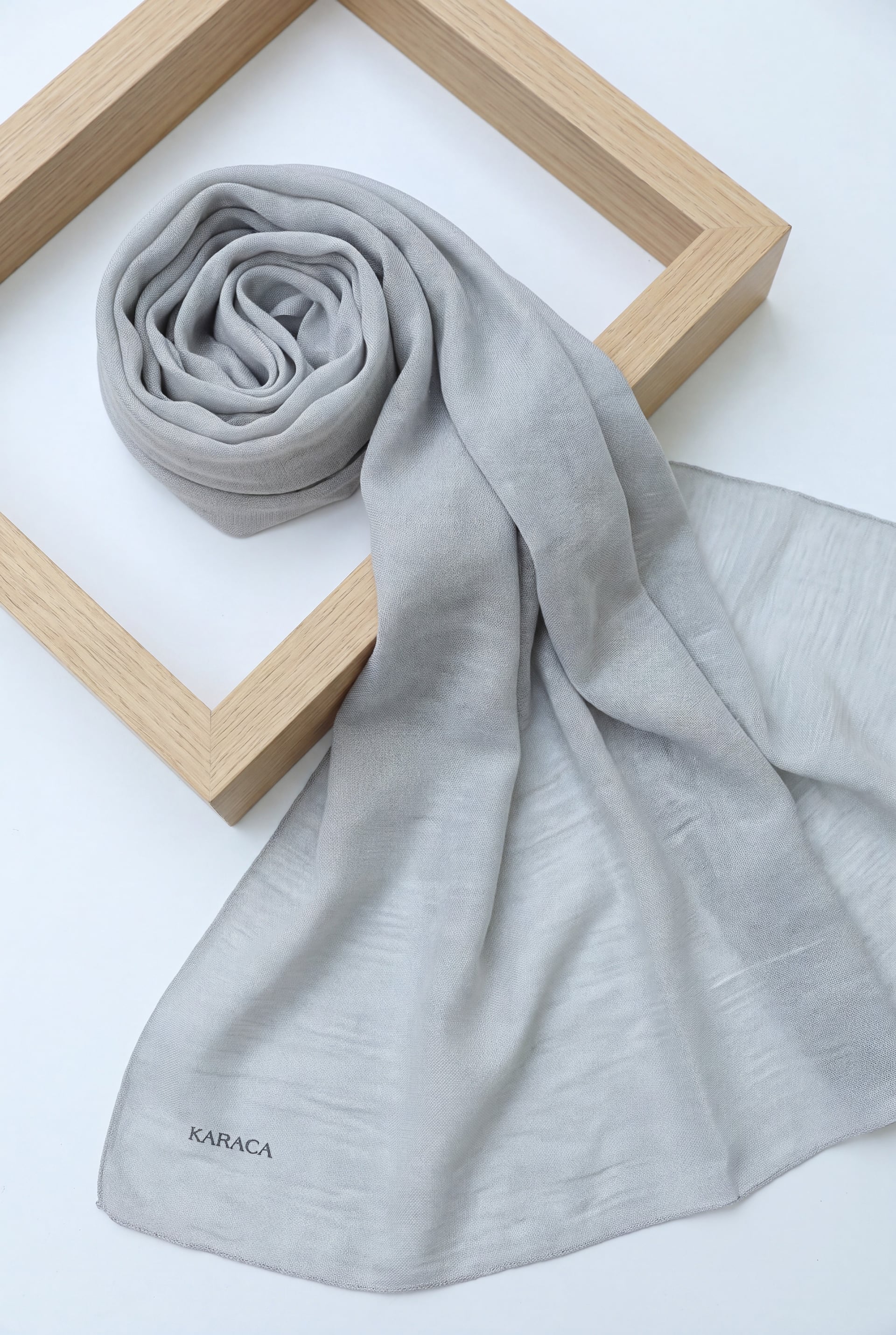 Sequin Voile Shawl - Light Grey - Podyumplus - by Peralane