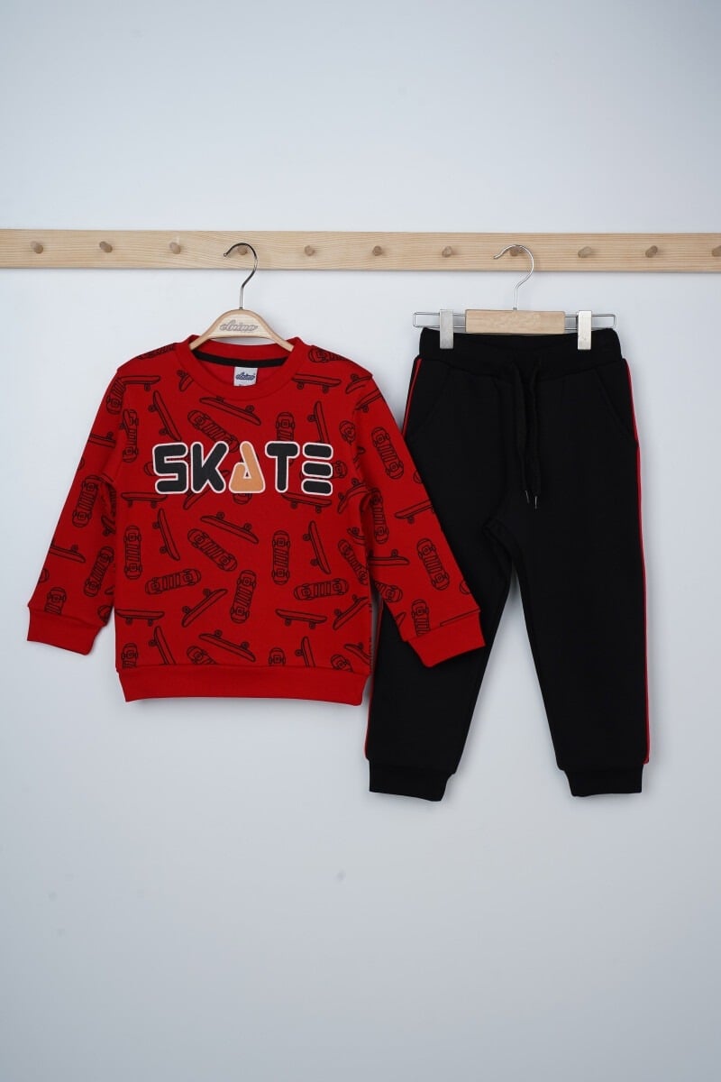 Boys' 2-Piece Tracksuit Set with Skate Print - 3-6Y - Elnino - by Peralane