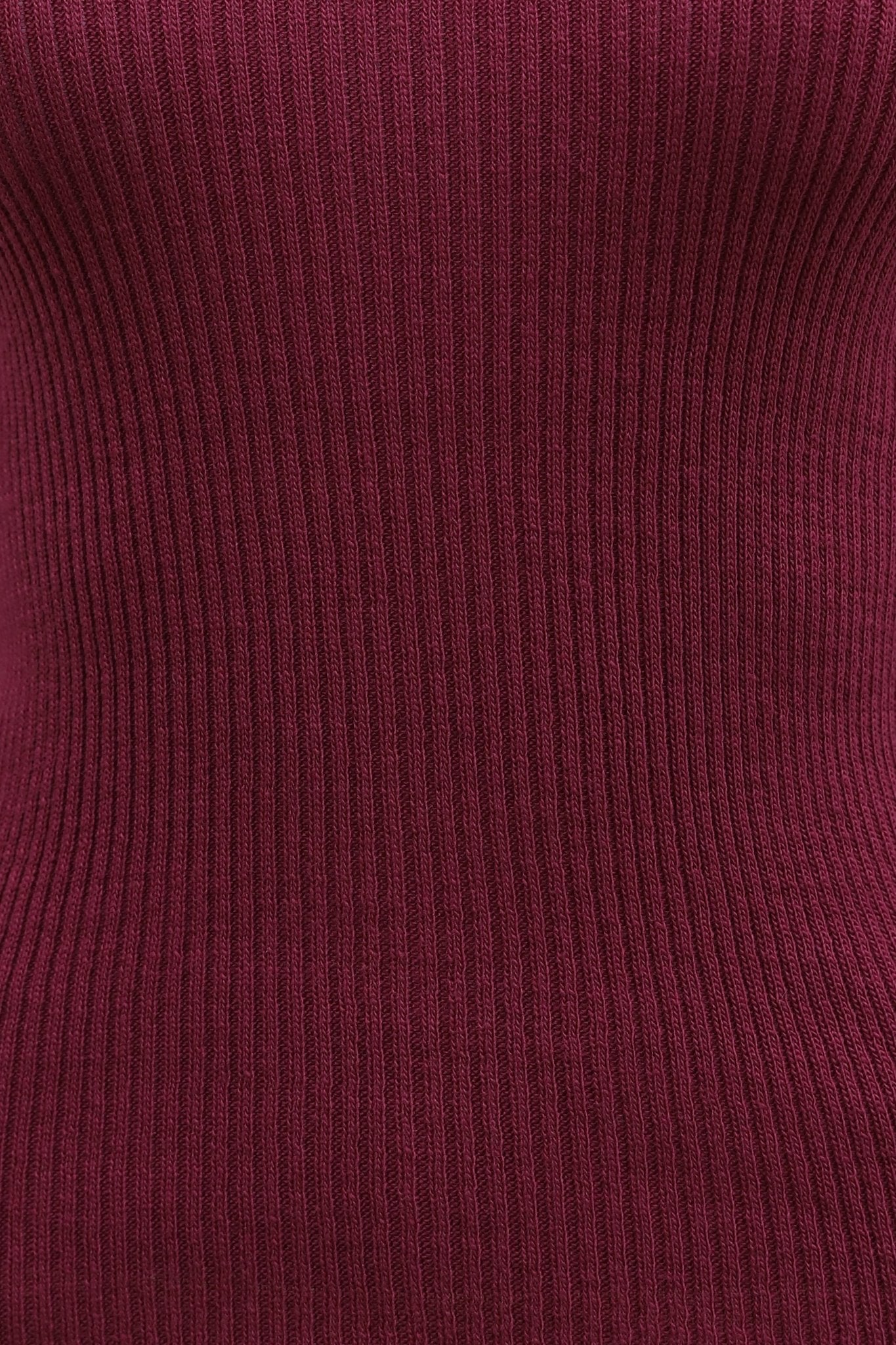 Burgundy Ribbed Knit Turtleneck Body with Thumbholes - Podyumplus - by Peralane - photo 7