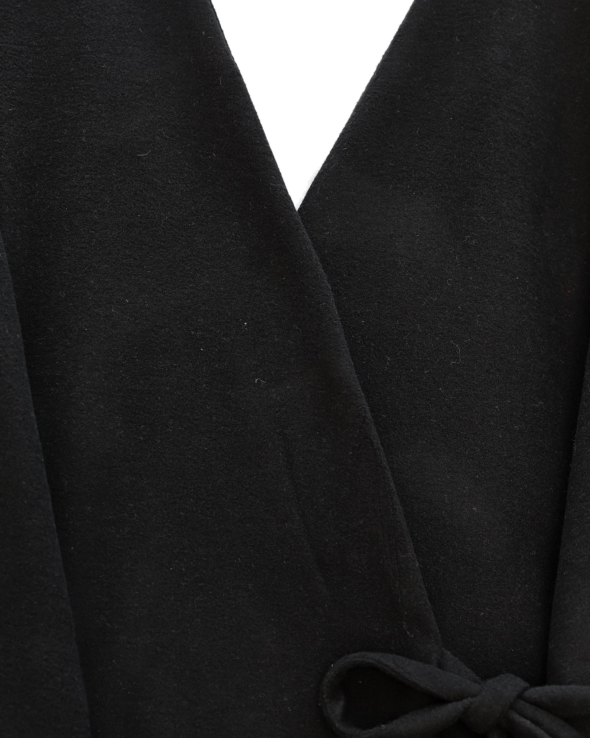 Black Cross-Tie Fleece Kimono Cardigan - Podyumplus - by Peralane - photo 4