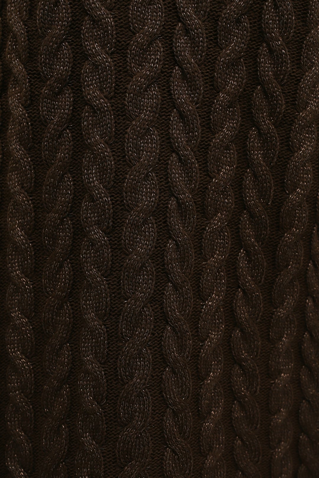 Half-Collar Slit Silver Knit Sweater and Trousers Set - Brown - Podyumplus - by Peralane - photo 8