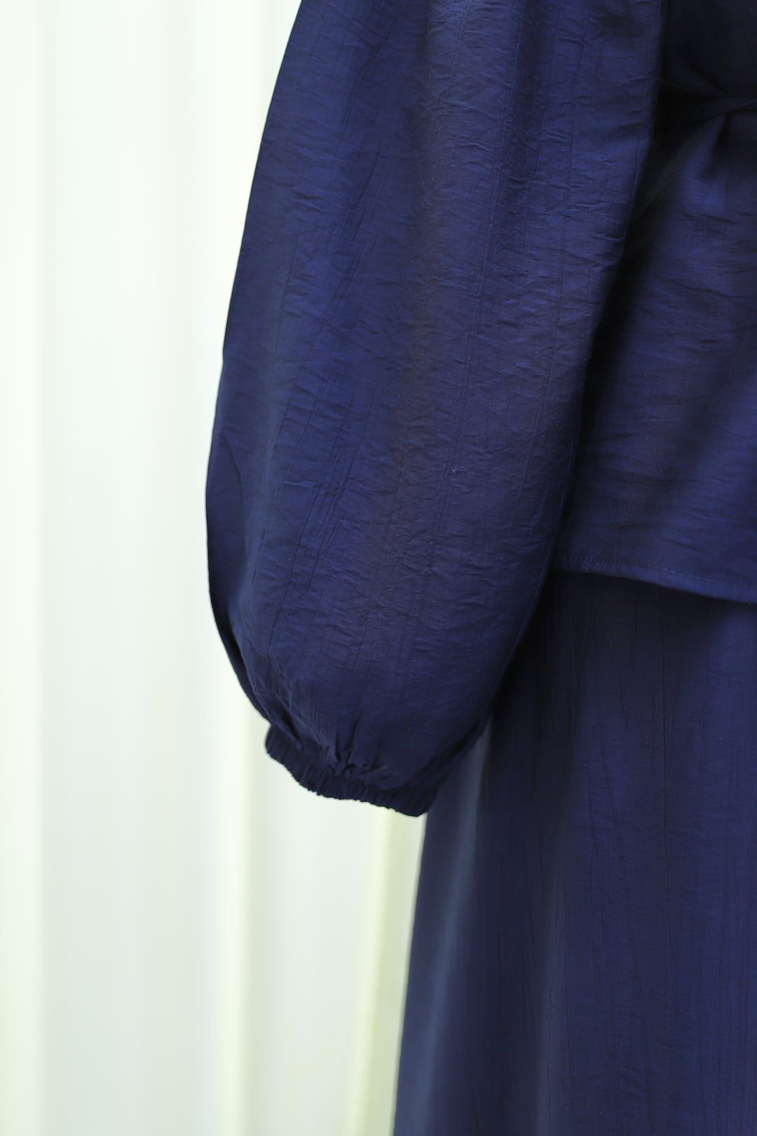 Navy Blue Ruffled Front Tie Waist Skirt Set - Podyumplus - by Peralane - photo 7