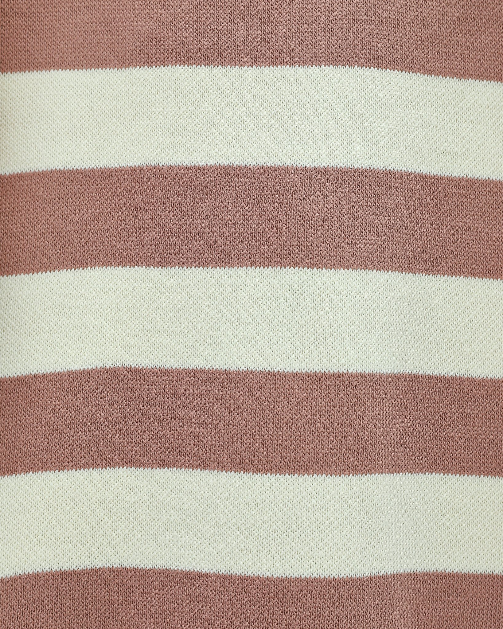 Half-Collar Buttoned Thick Striped Knit Lounge Set - Dusty Rose - Podyumplus - by Peralane - photo 5