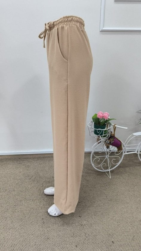 Women's High-Waist Elasticated Drawstring Wide-Leg Trousers - Janes - by Peralane - photo 6