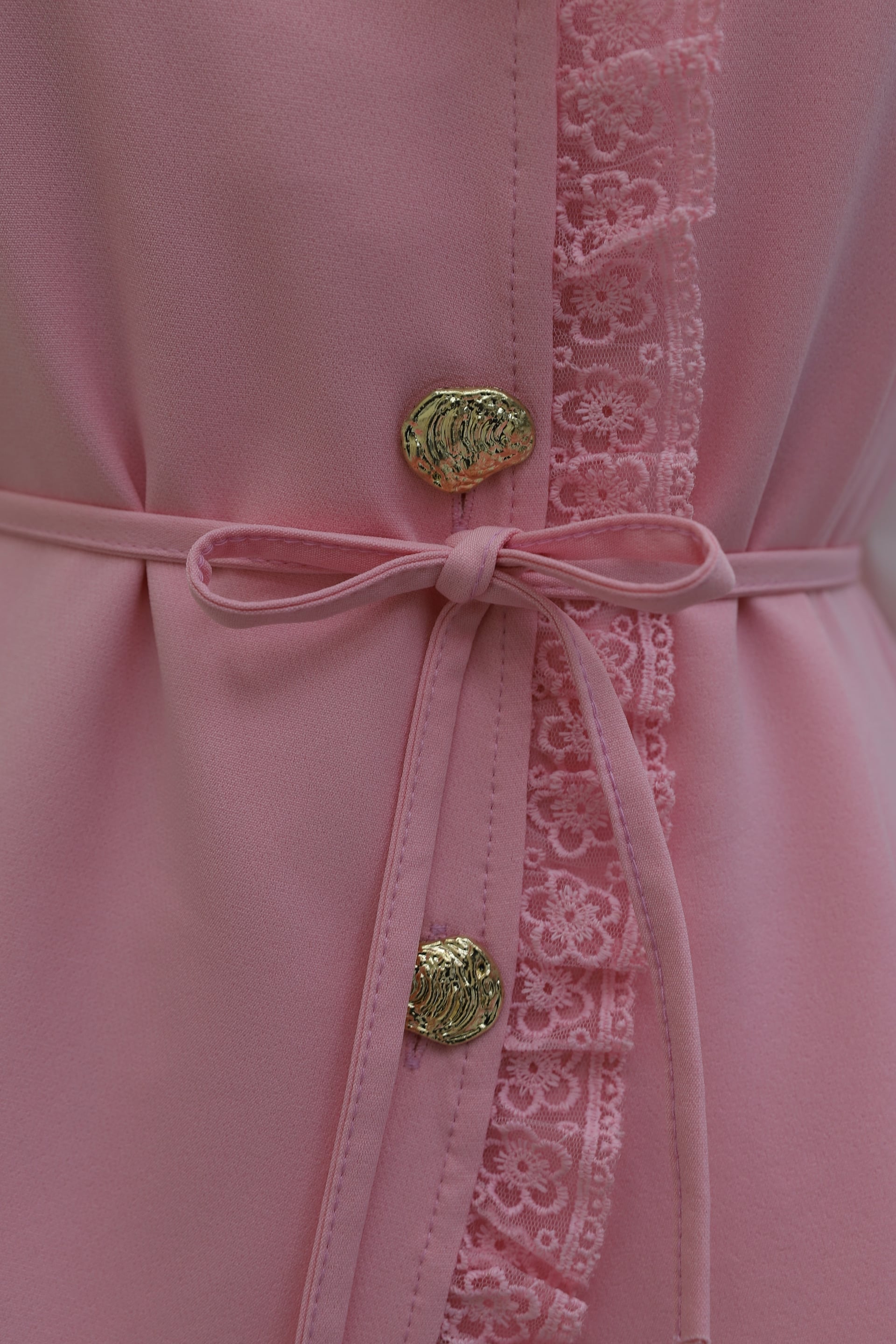 Lace Trim Belted Vest and Trousers Co-ord Set in Pink - Podyumplus - by Peralane - photo 7